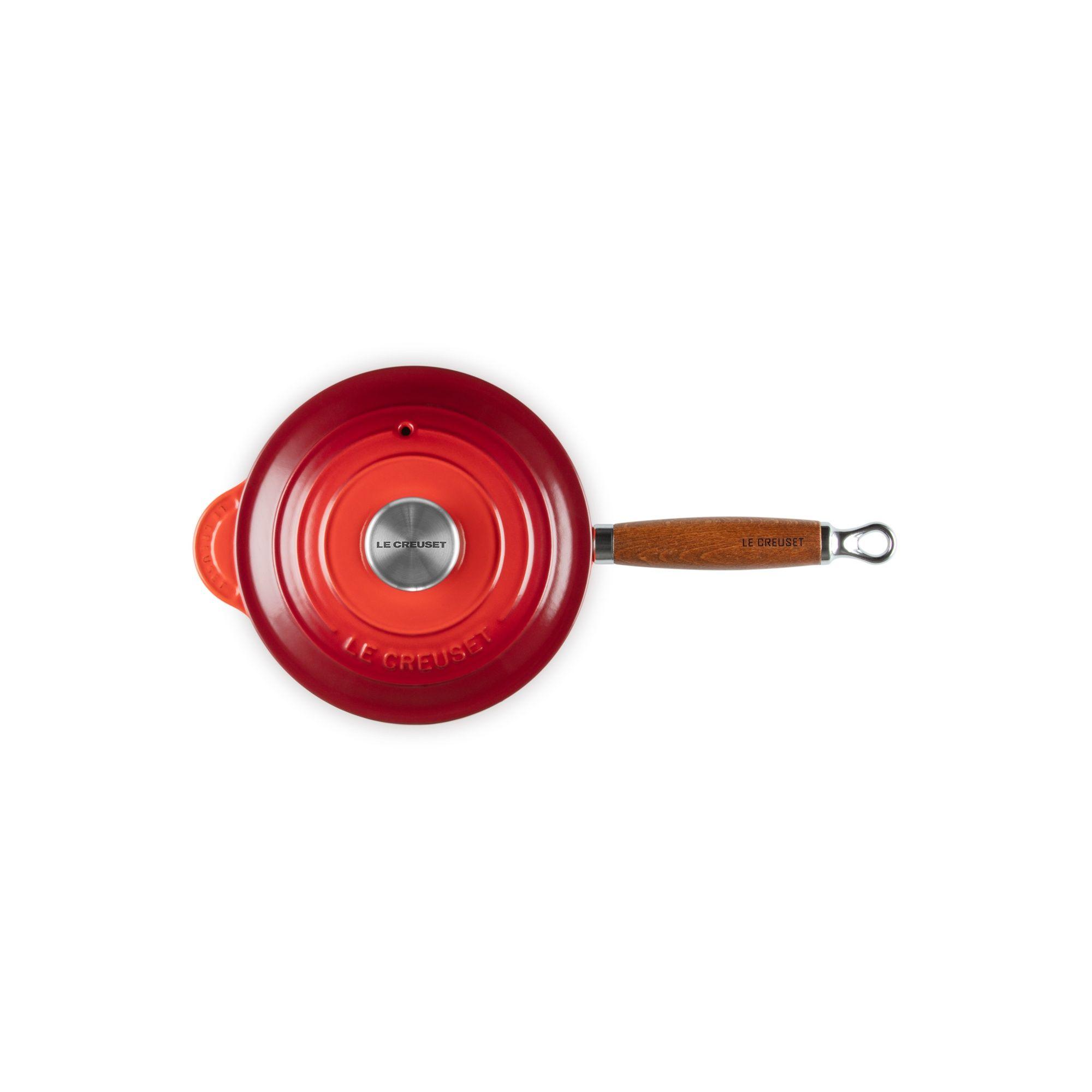 Le Creuset Cazo mango madera 18cm Cereza Hierro-3