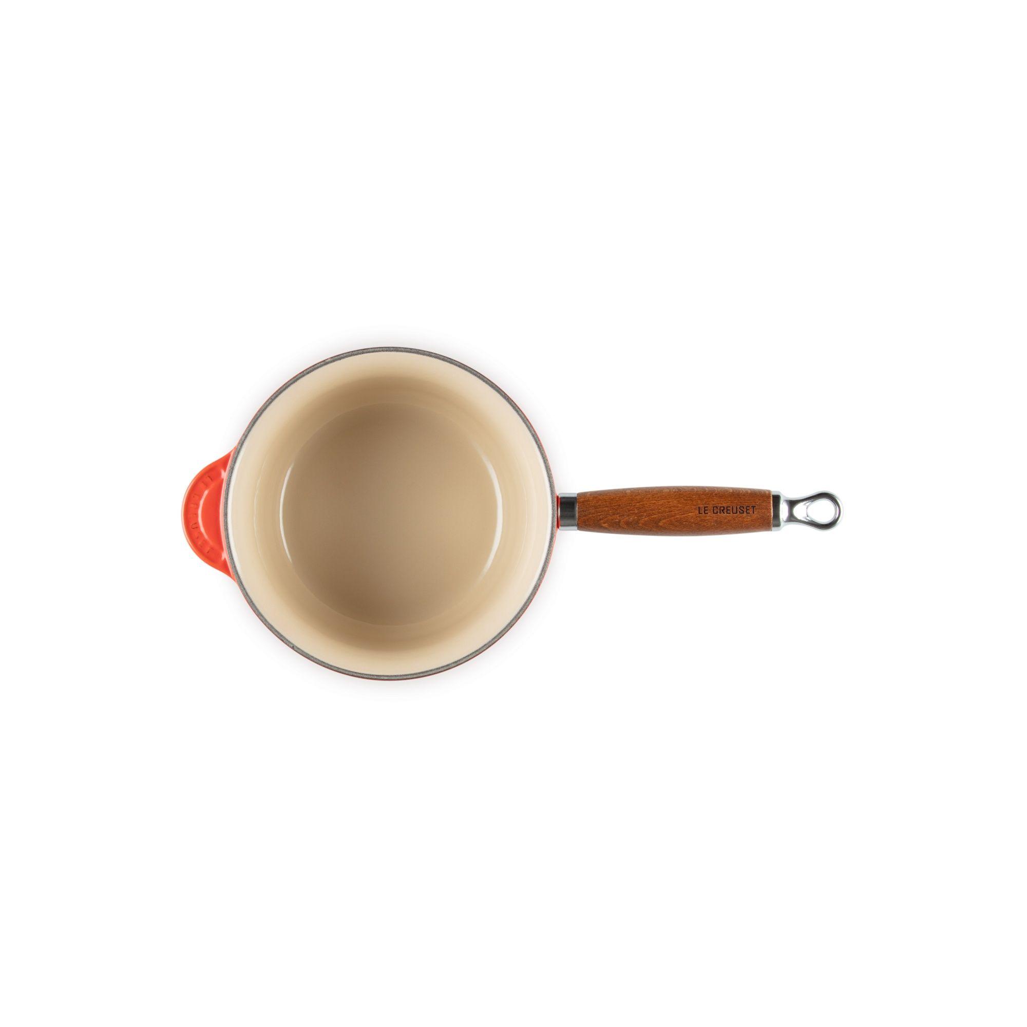 Le Creuset Cazo mango madera 18cm Cereza Hierro-4