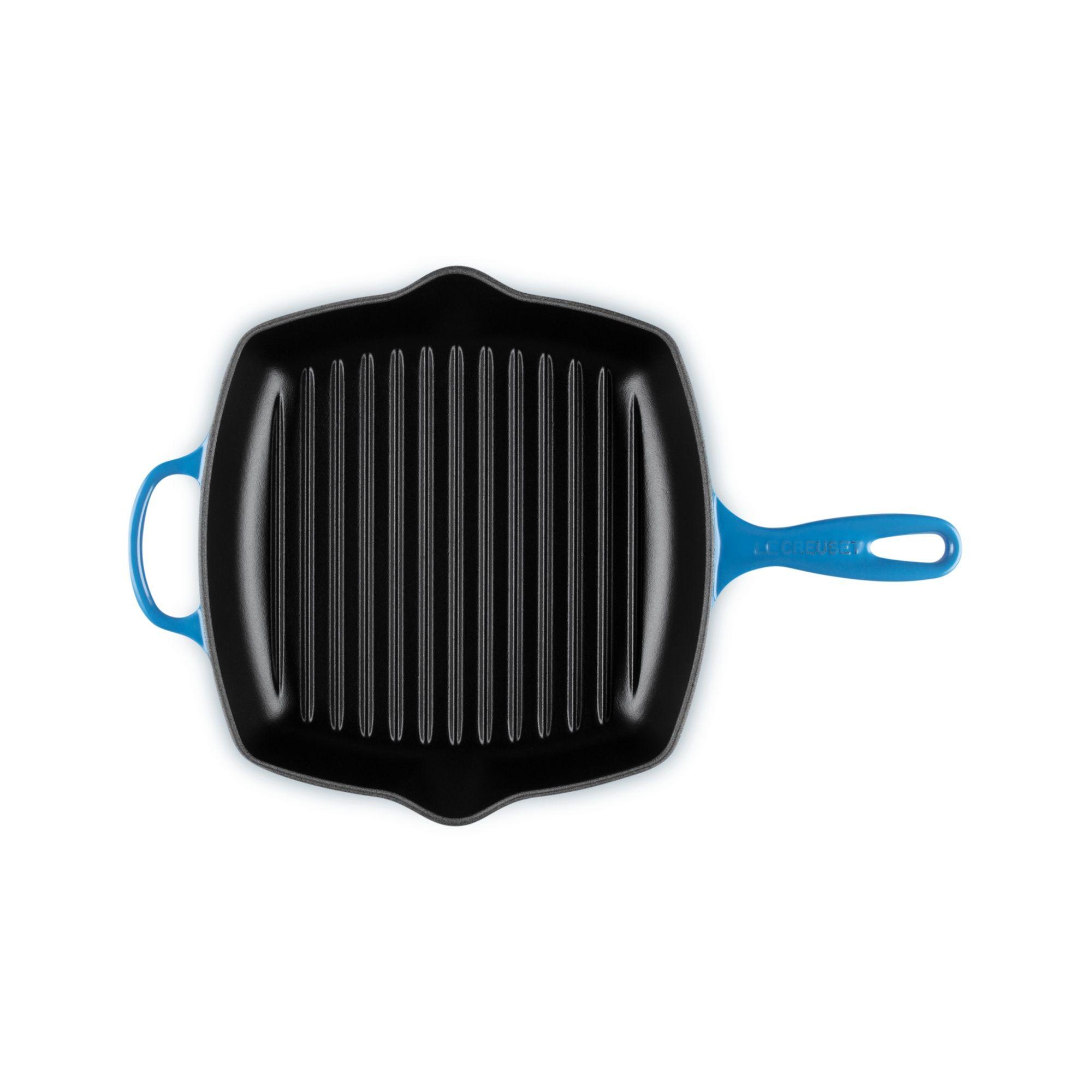 Le Creuset Skillet Grill Cuadrada 26cm Azul Azure Hierro-2