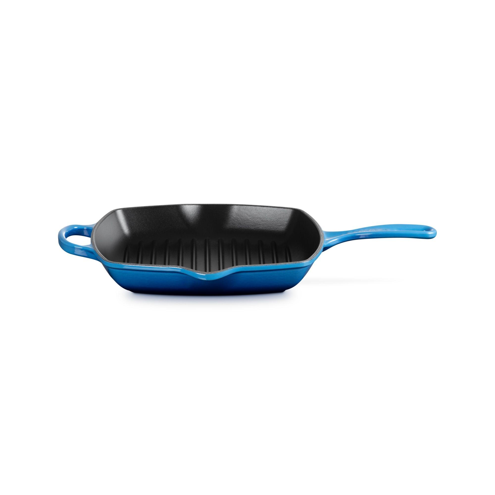 Le Creuset Skillet Grill Cuadrada 26cm Azul Azure Hierro-3