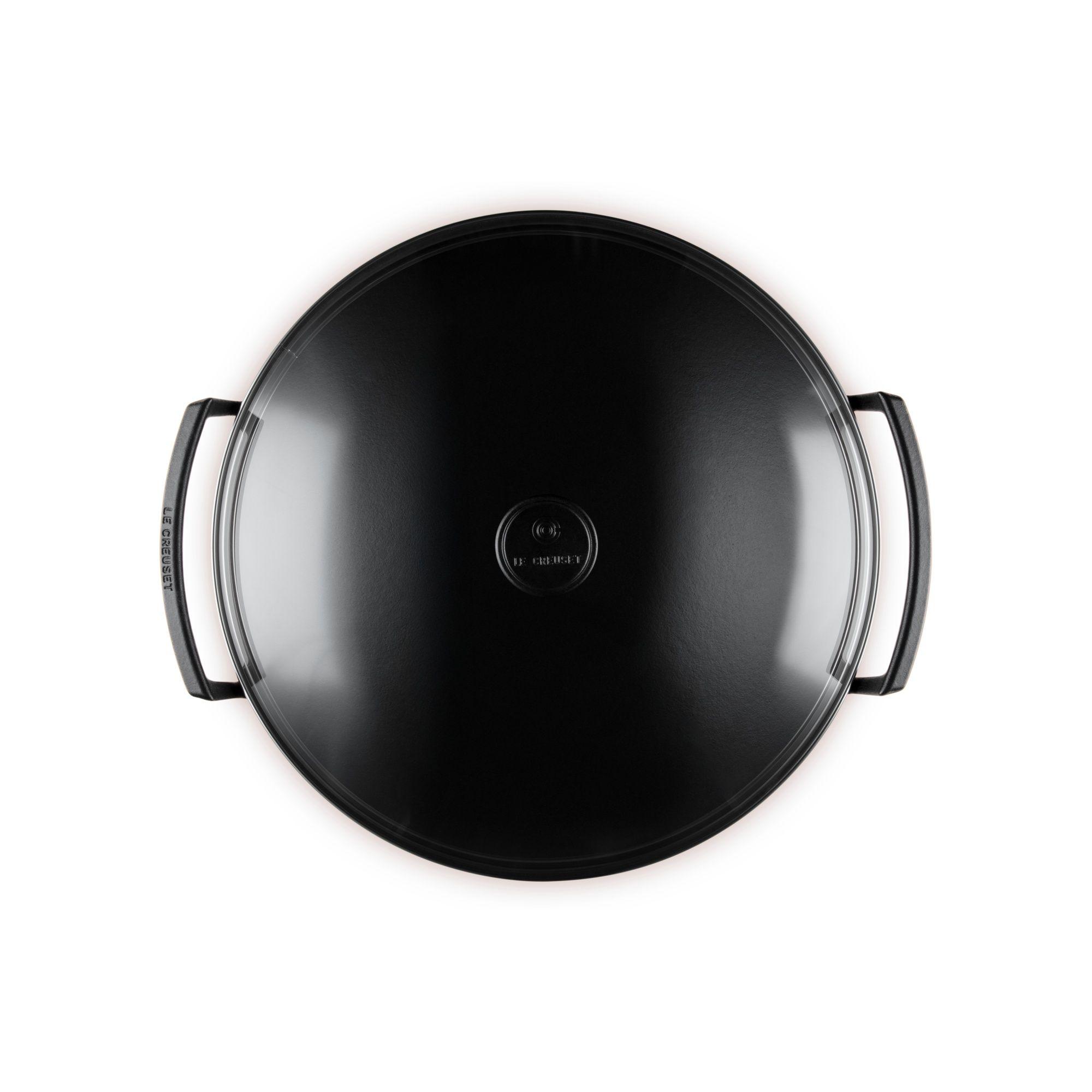 Le Creuset Wok Con Tapa De Vidrio 36Cm Volcánico Hierro-3