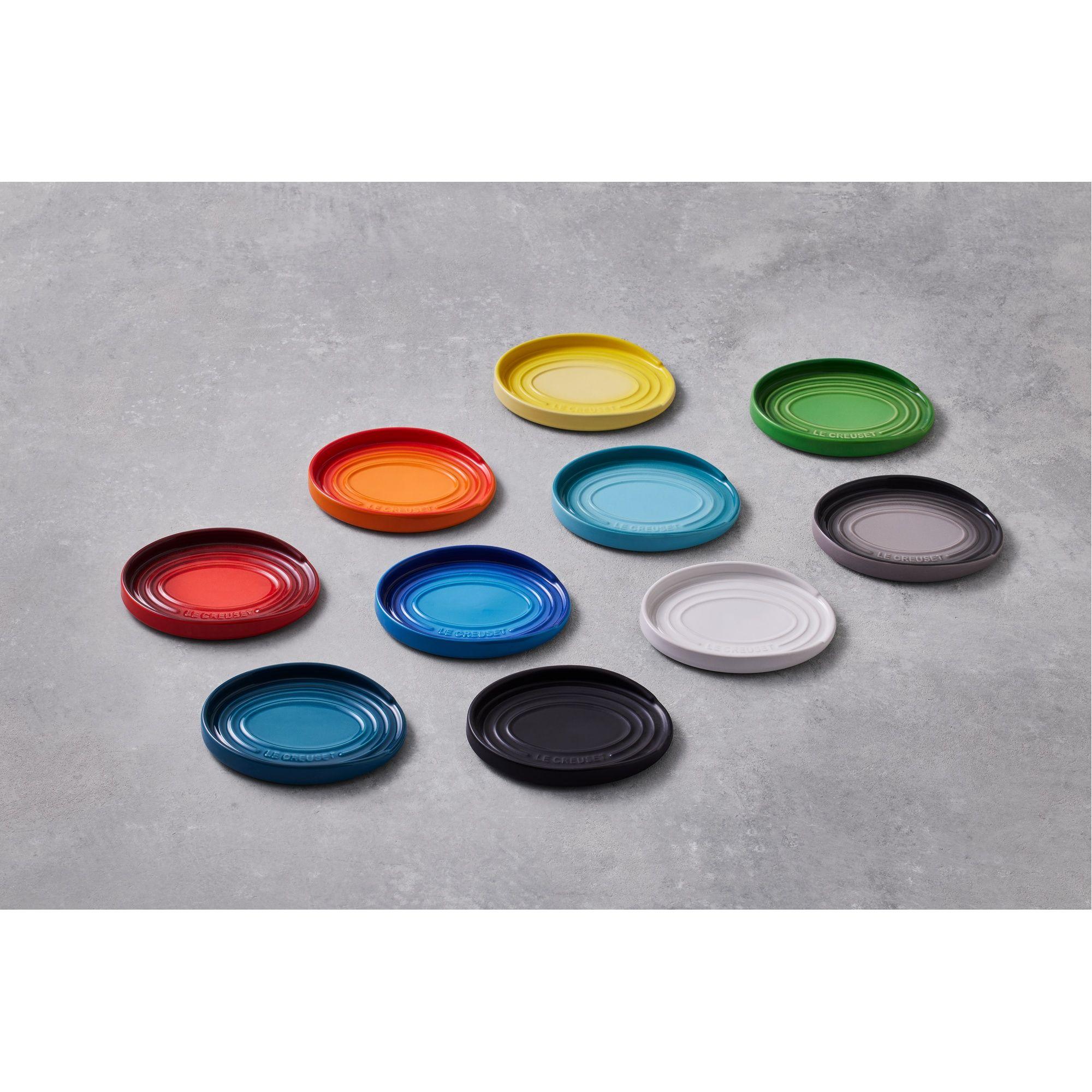 Le Creuset Reposa Cuchara Ovalado Verde Bamboo Cerámica-3