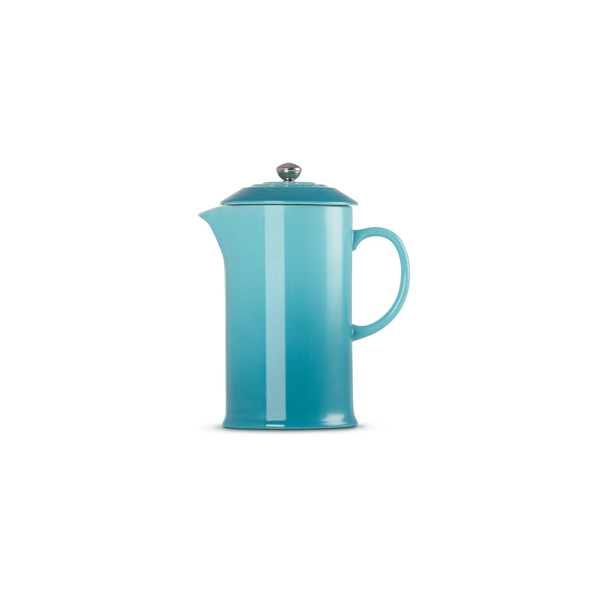 Le Creuset Cafetera 1 Ltrs con prensa Azul Caribe Cerámica-0