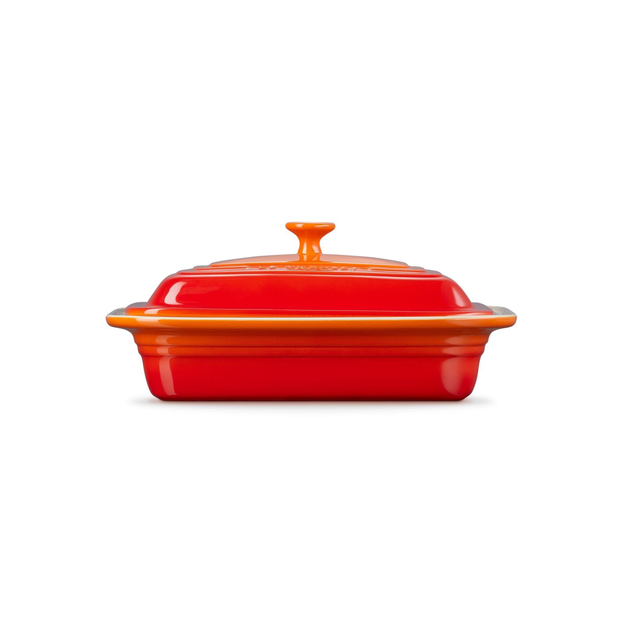 Le Creuset Bandeja rectangular 28cm c/ tapa Volcánico-0
