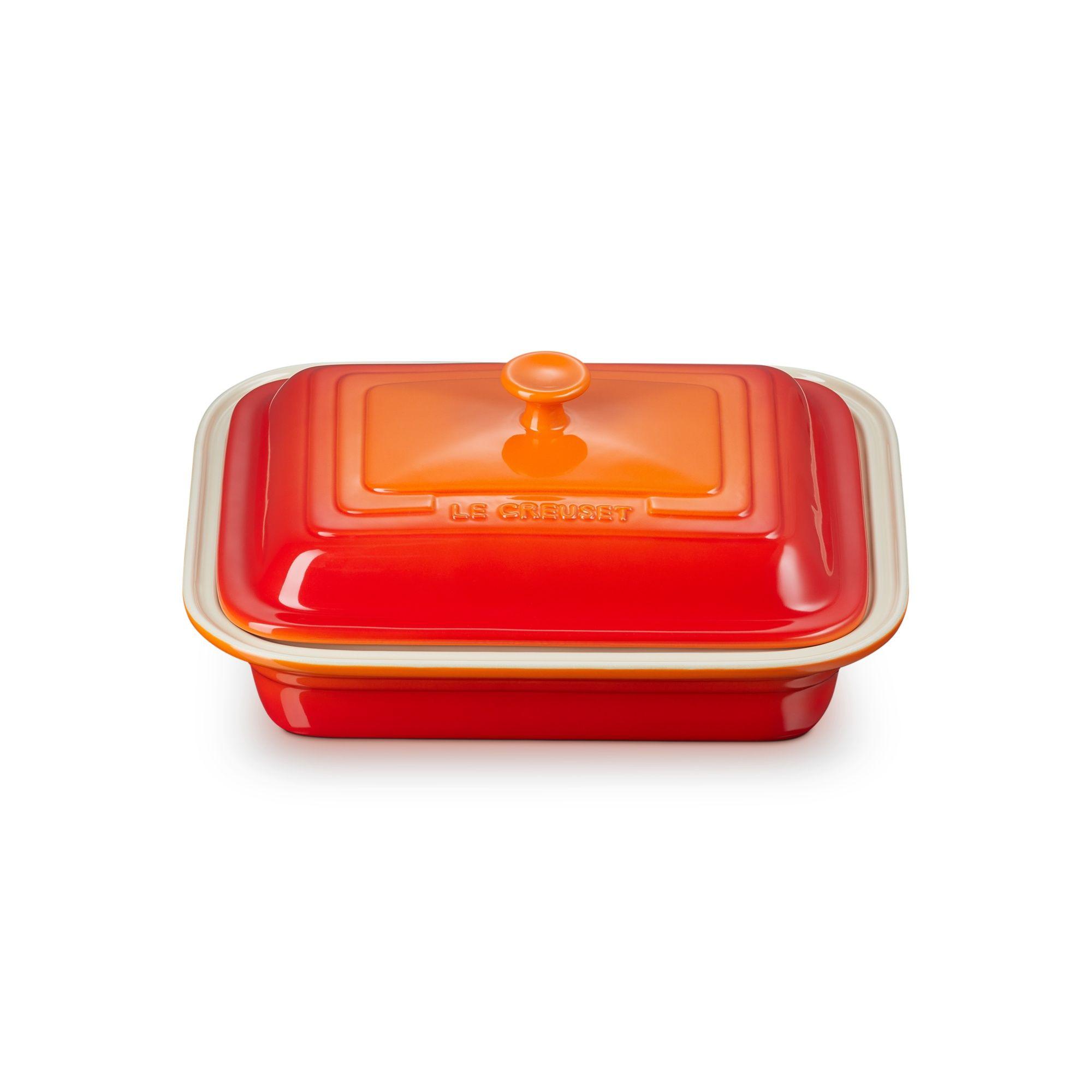 Le Creuset Bandeja rectangular 28cm c/ tapa Volcánico-2