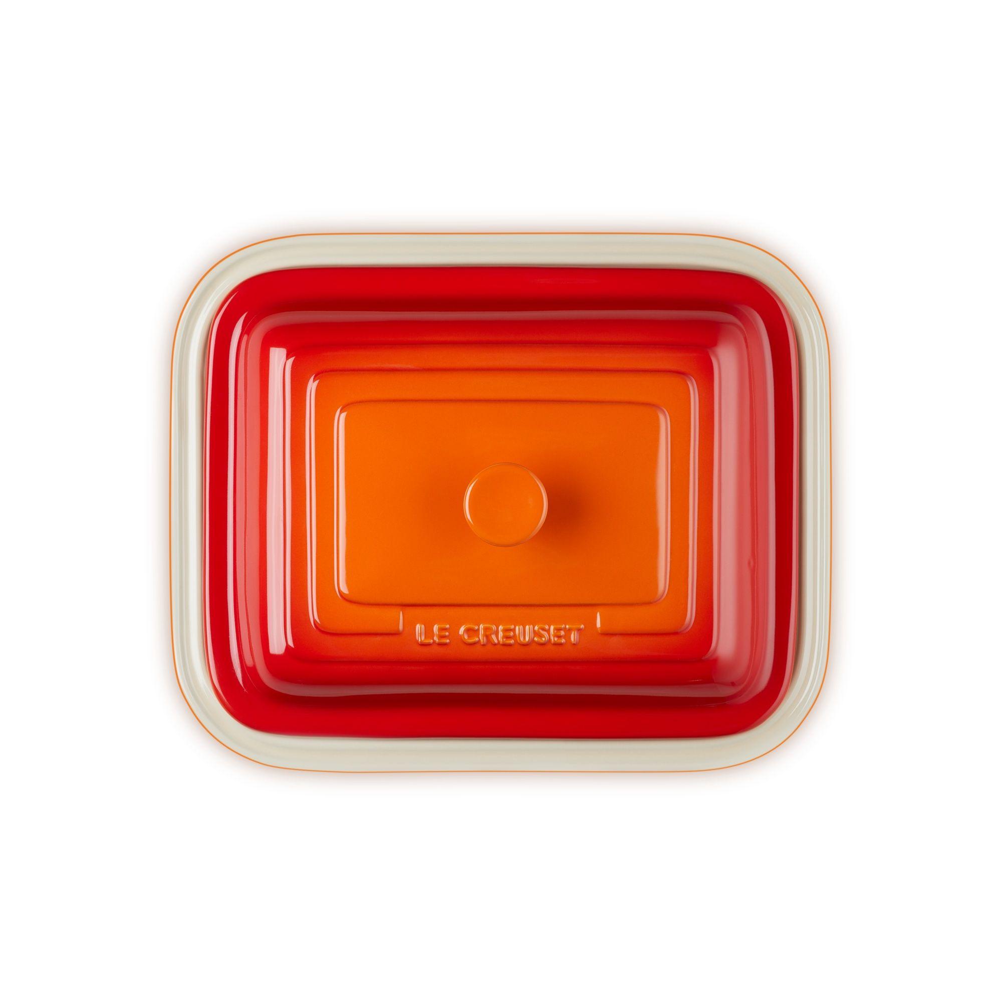 Le Creuset Bandeja rectangular 28cm c/ tapa Volcánico-3