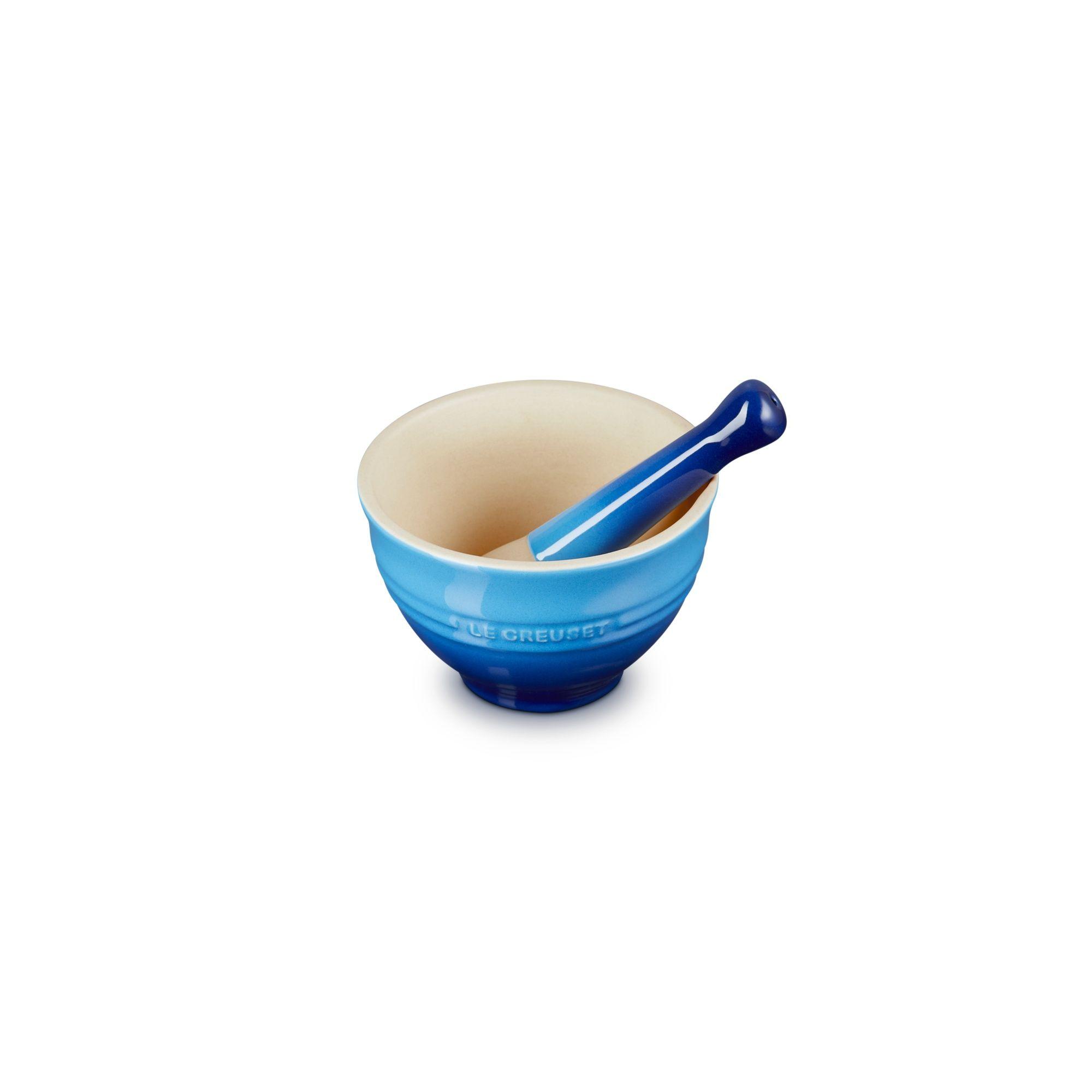 Le Creuset Mortero y Pistilo 300ml Azul Azure Cerámica-2