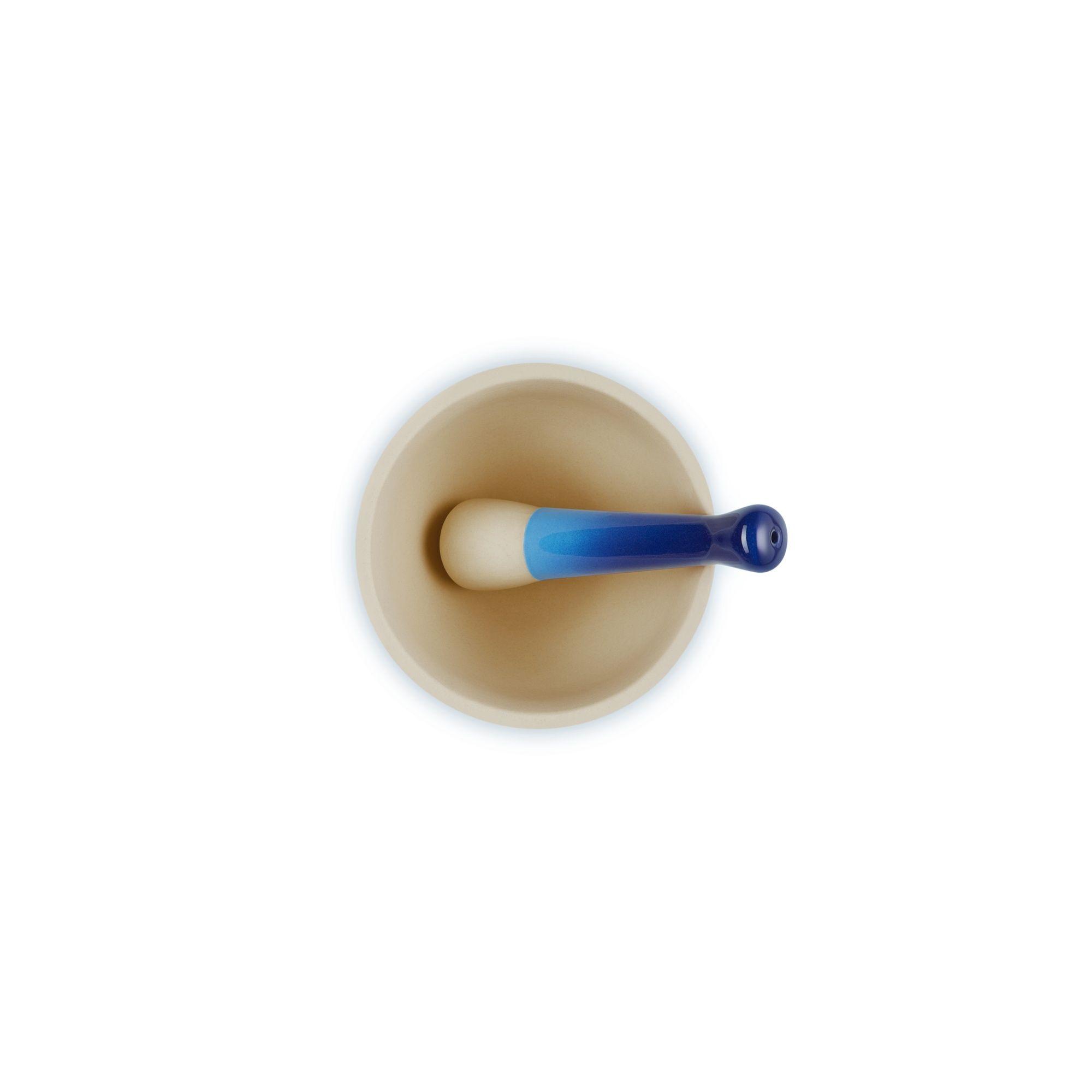Le Creuset Mortero y Pistilo 300ml Azul Azure Cerámica-3