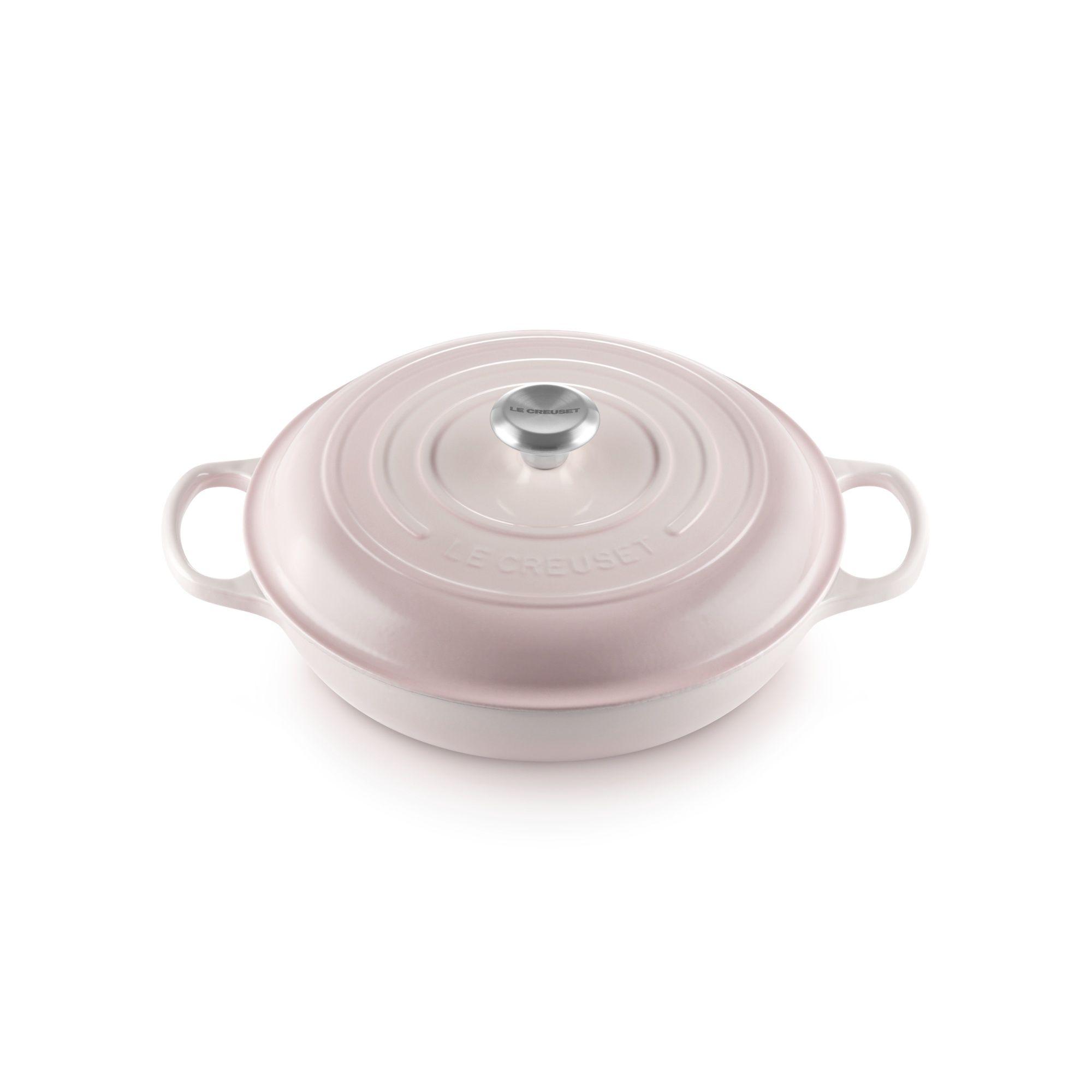 Le Creuset Cacerola Baja 30cm Shell Pink Hierro-2