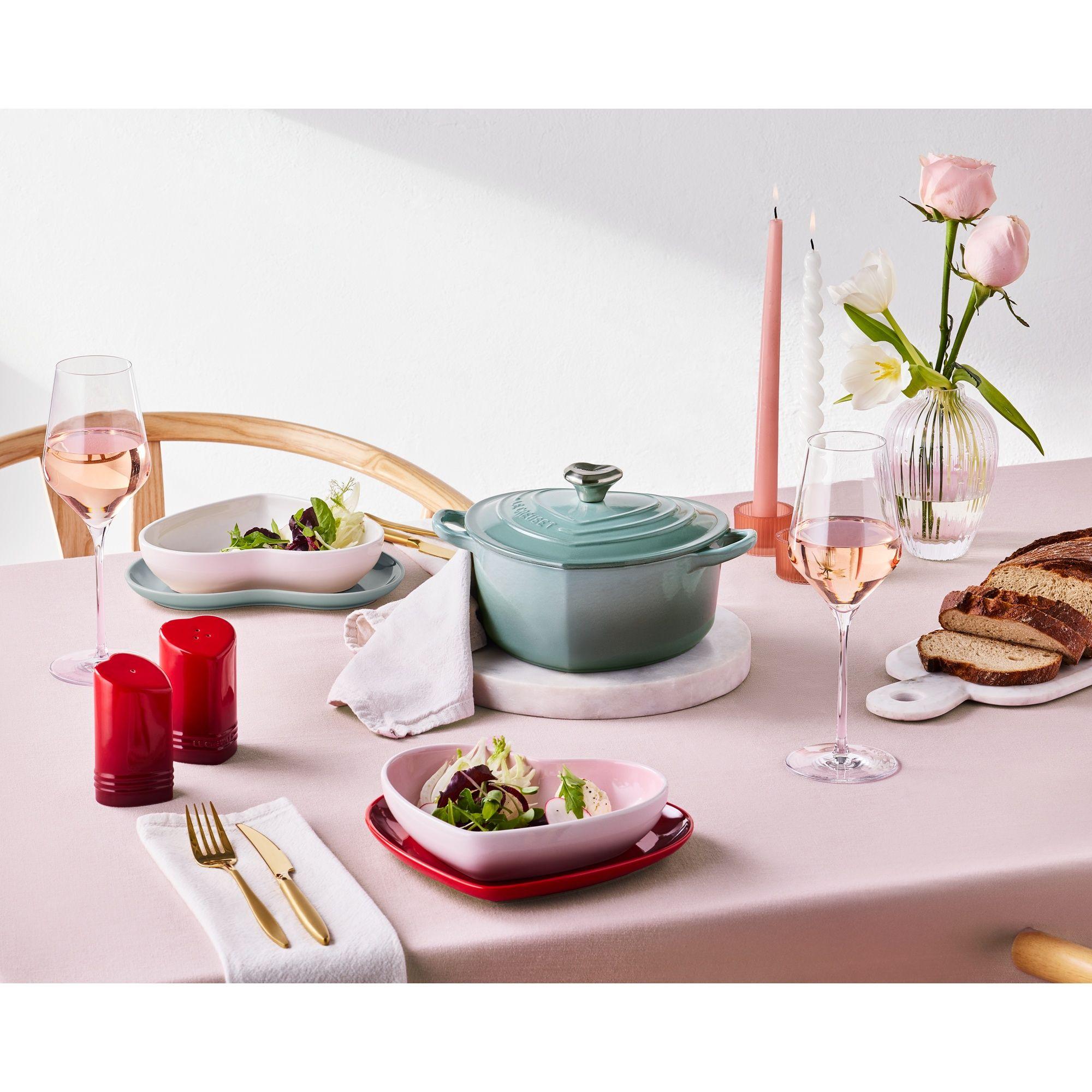 Le Creuset Salero + Pimentero Corazon Cereza Cerámica-2