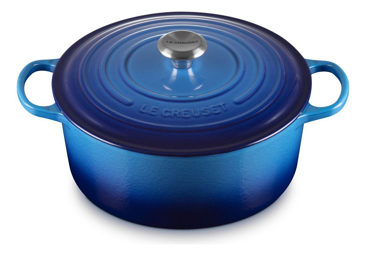 Le Creuset Cocotte Redonda 28 Cm Azul Azure Hierro-0