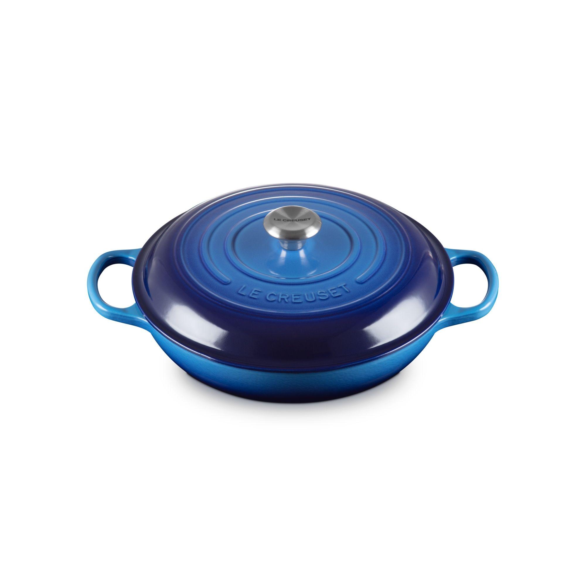 Le Creuset Cacerola Baja 30cm Azul Azure Hierro-2