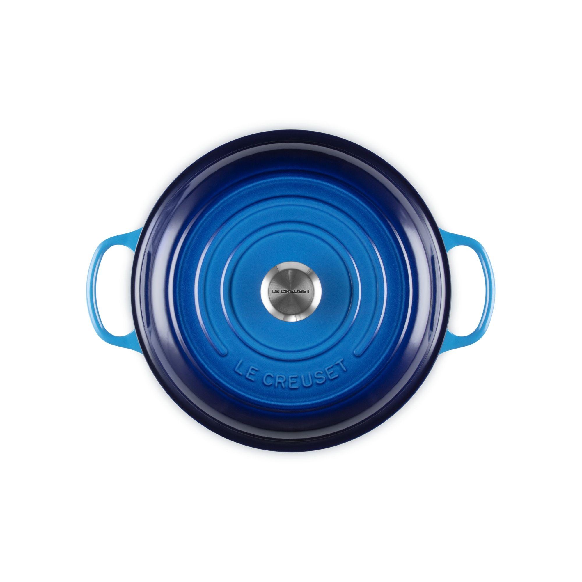 Le Creuset Cacerola Baja 30cm Azul Azure Hierro-3