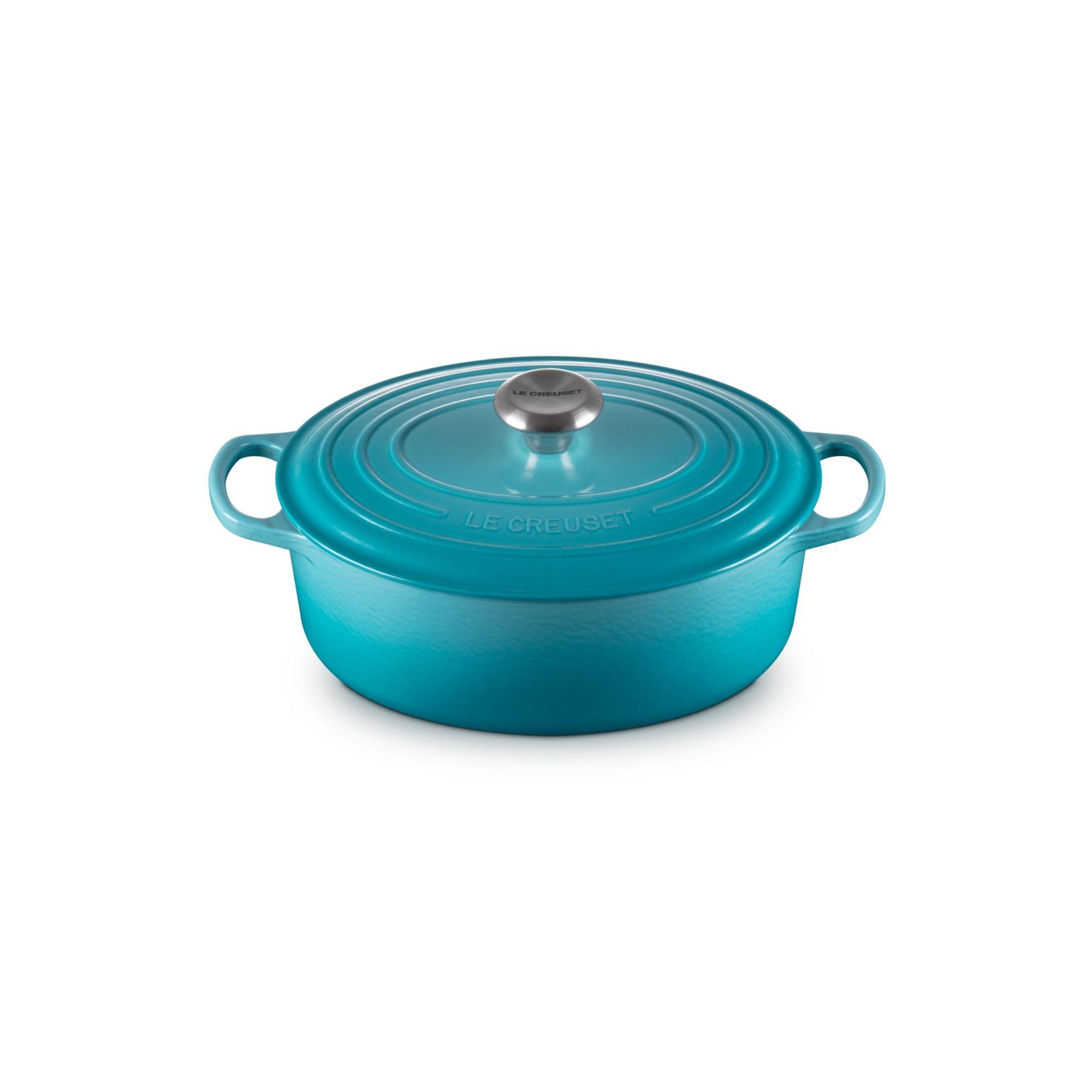 Le Creuset Cocotte Ovalada 27cm Azul Caribe Hierro-2