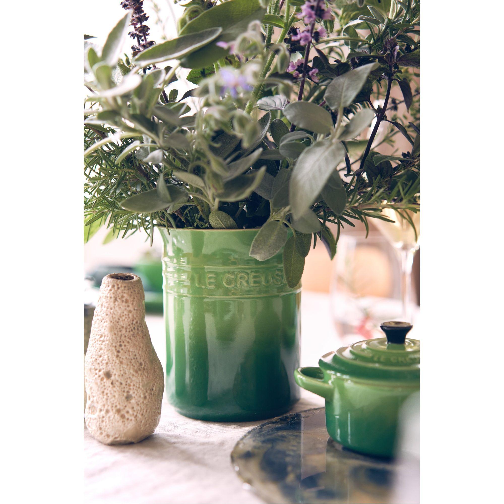 Le Creuset Bote para Espátulas 1 Ltrs Verde Bamboo Cerámica-4