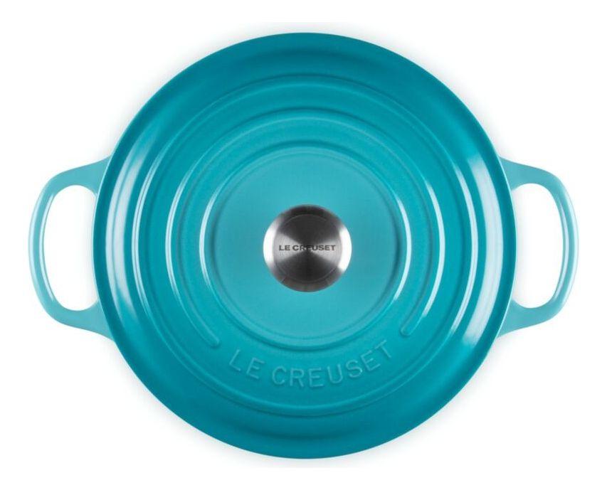 Le Creuset Cocotte Redonda 22 Cm Azul Caribe Hierro-2