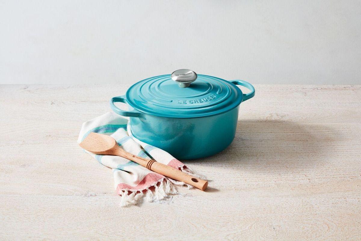 Le Creuset Cocotte Redonda 22 Cm Azul Caribe Hierro-3