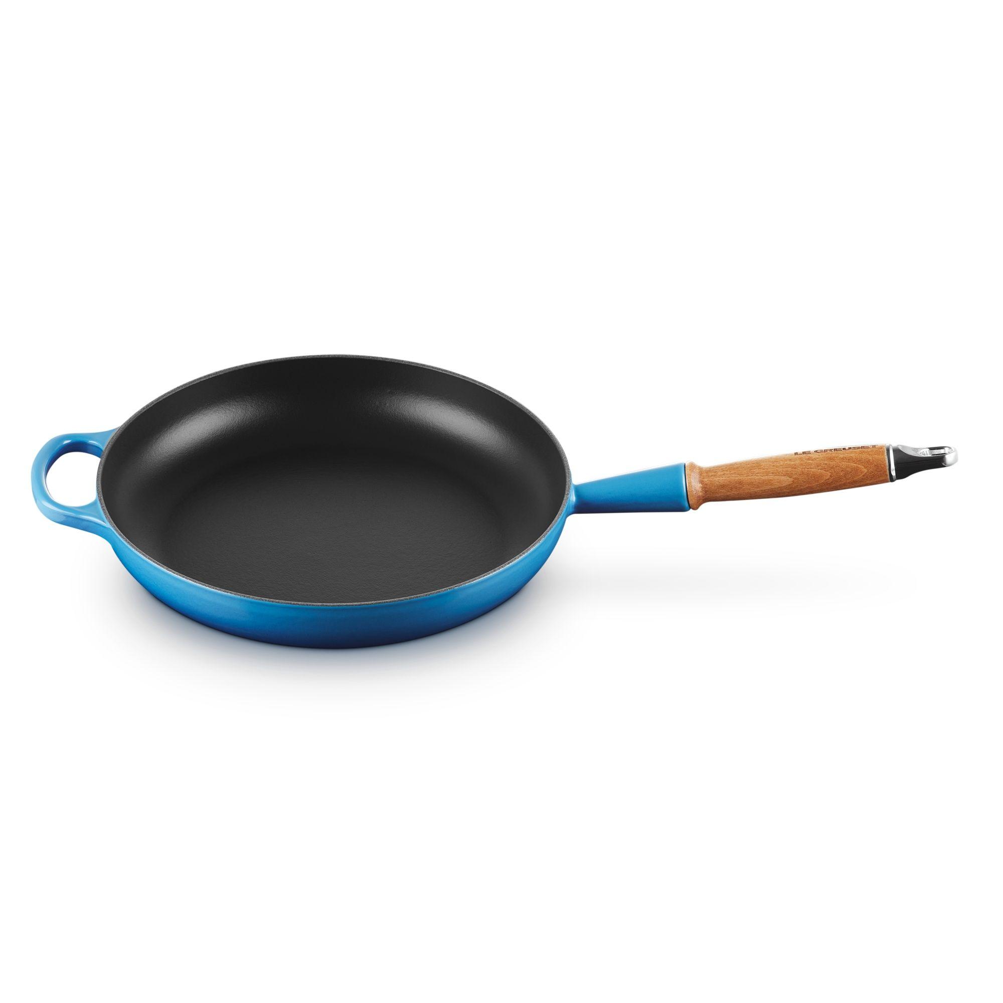 Le Creuset Skillet Signature Mango de Madera 28cm Azul Azure-2