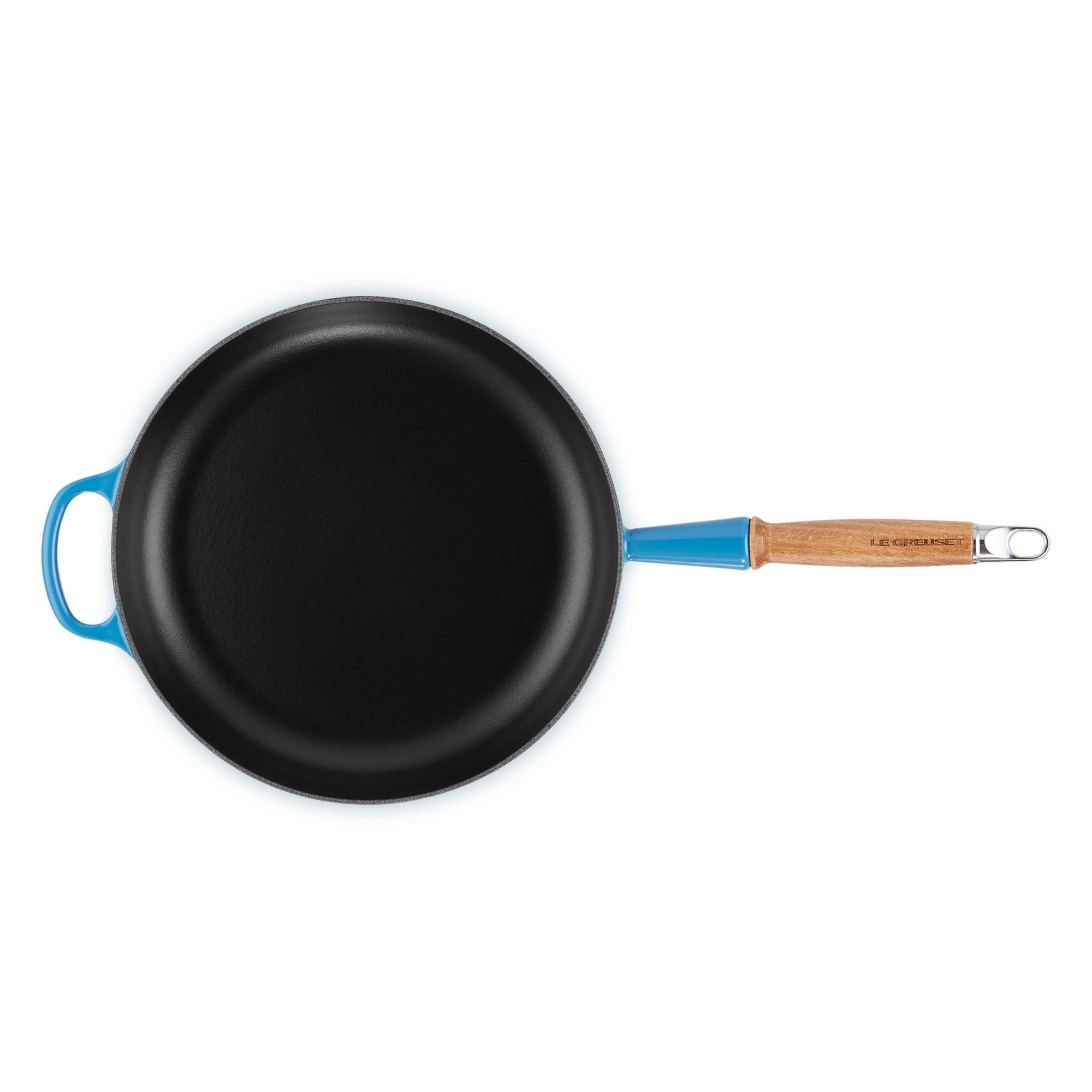 Le Creuset Skillet Signature Mango de Madera 28cm Azul Azure-3