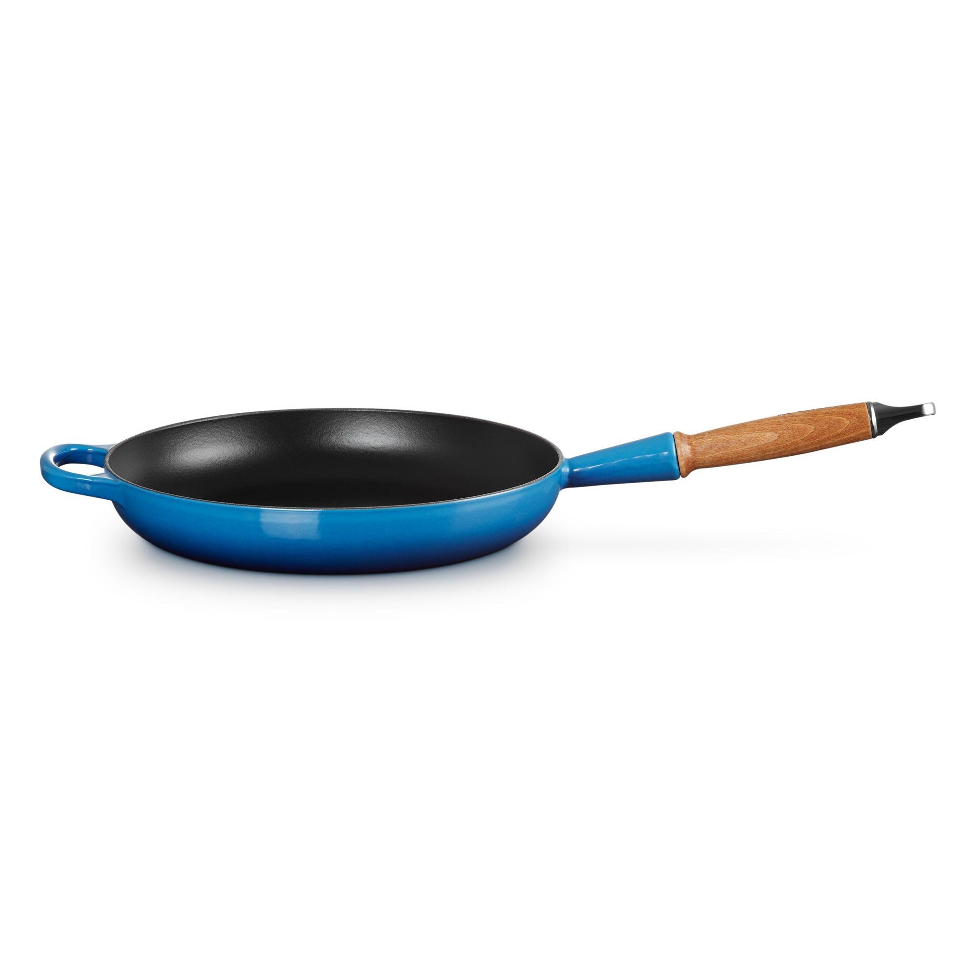 Le Creuset Skillet Signature Mango de Madera 28cm Azul Azure-3