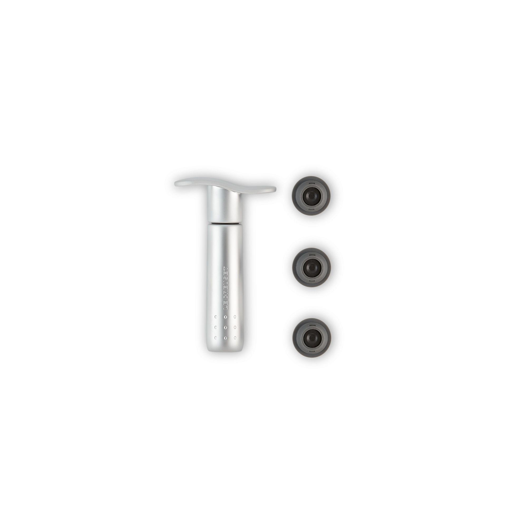 Le Creuset Bomba Vacio Metal Satinado + 3 Tapones-2