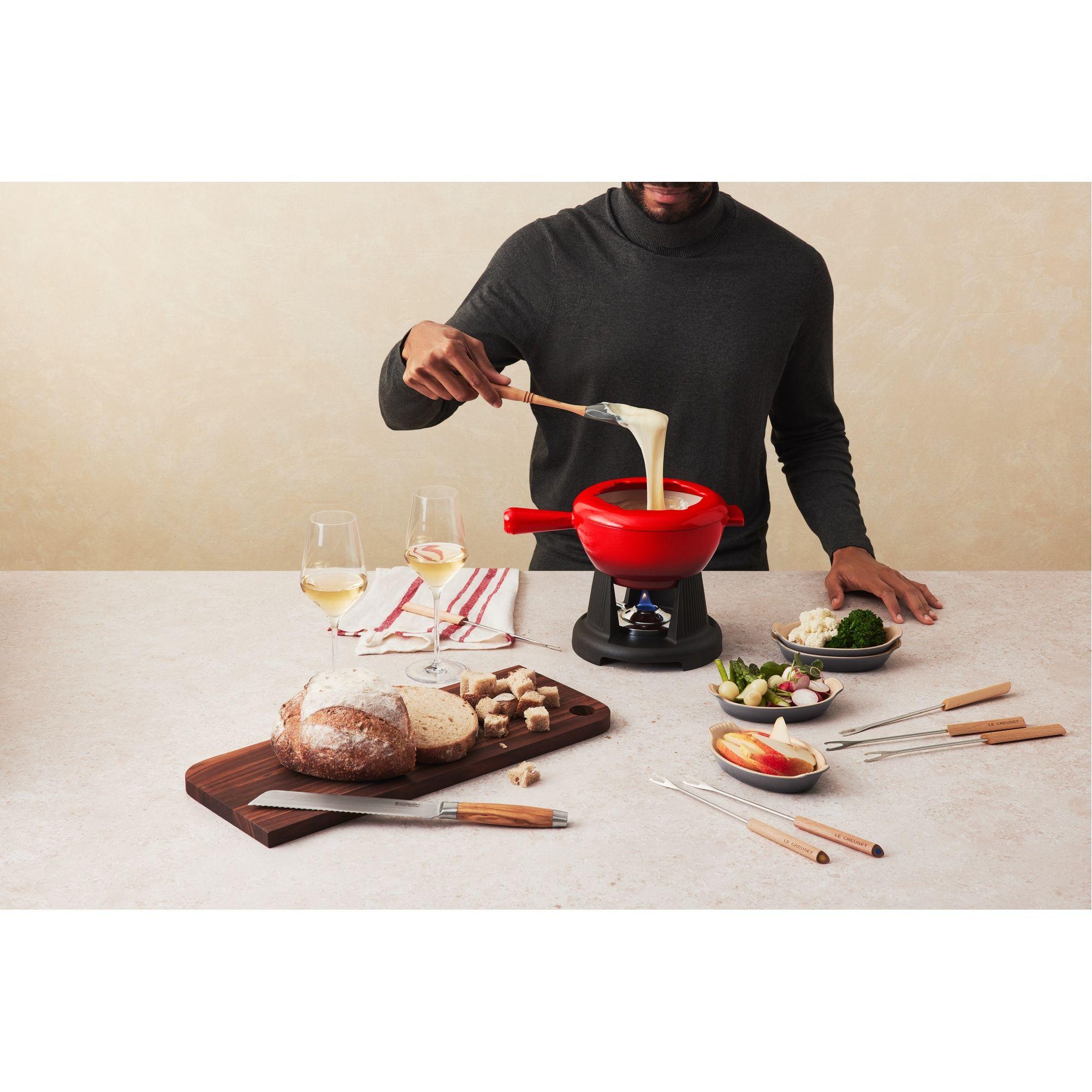 Le Creuset Servicio De Fondue Savoyarde Cereza Hierro-2