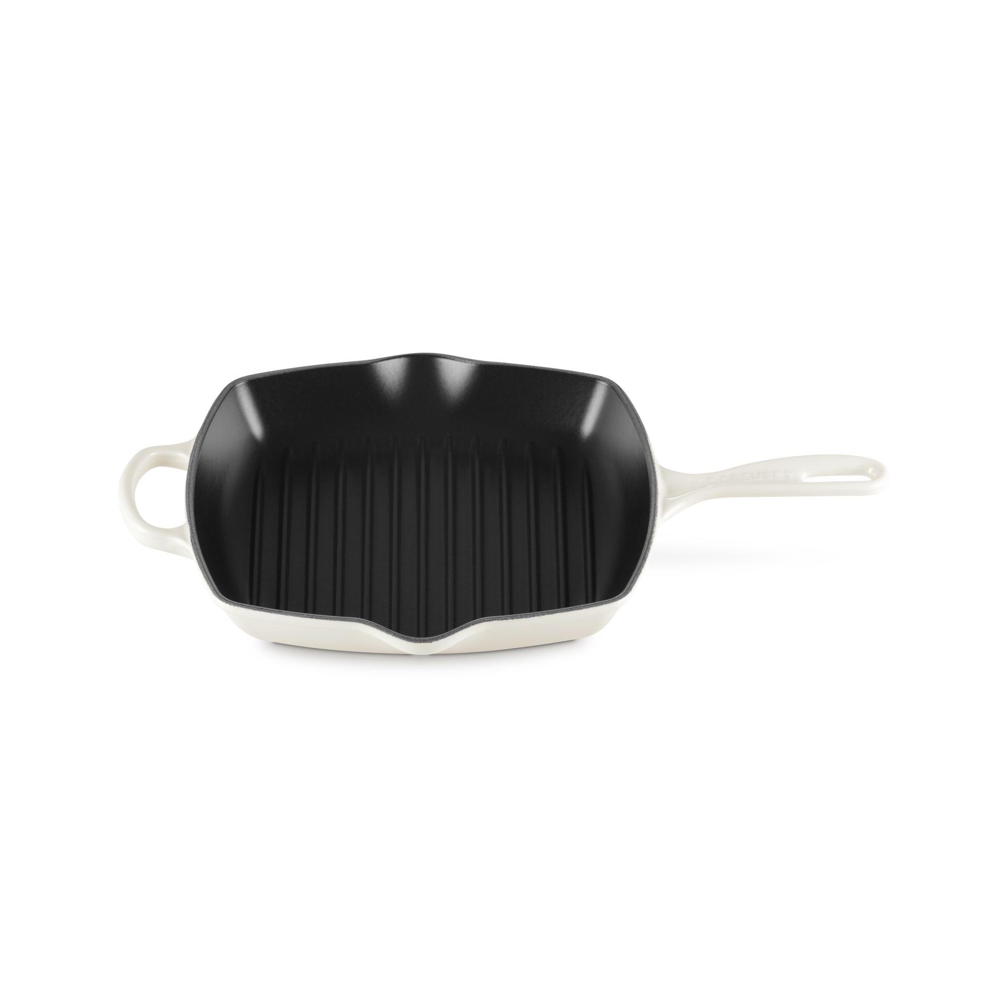 Le Creuset Skillet Grill Cuadrada 26cm Meringue Hierro-2