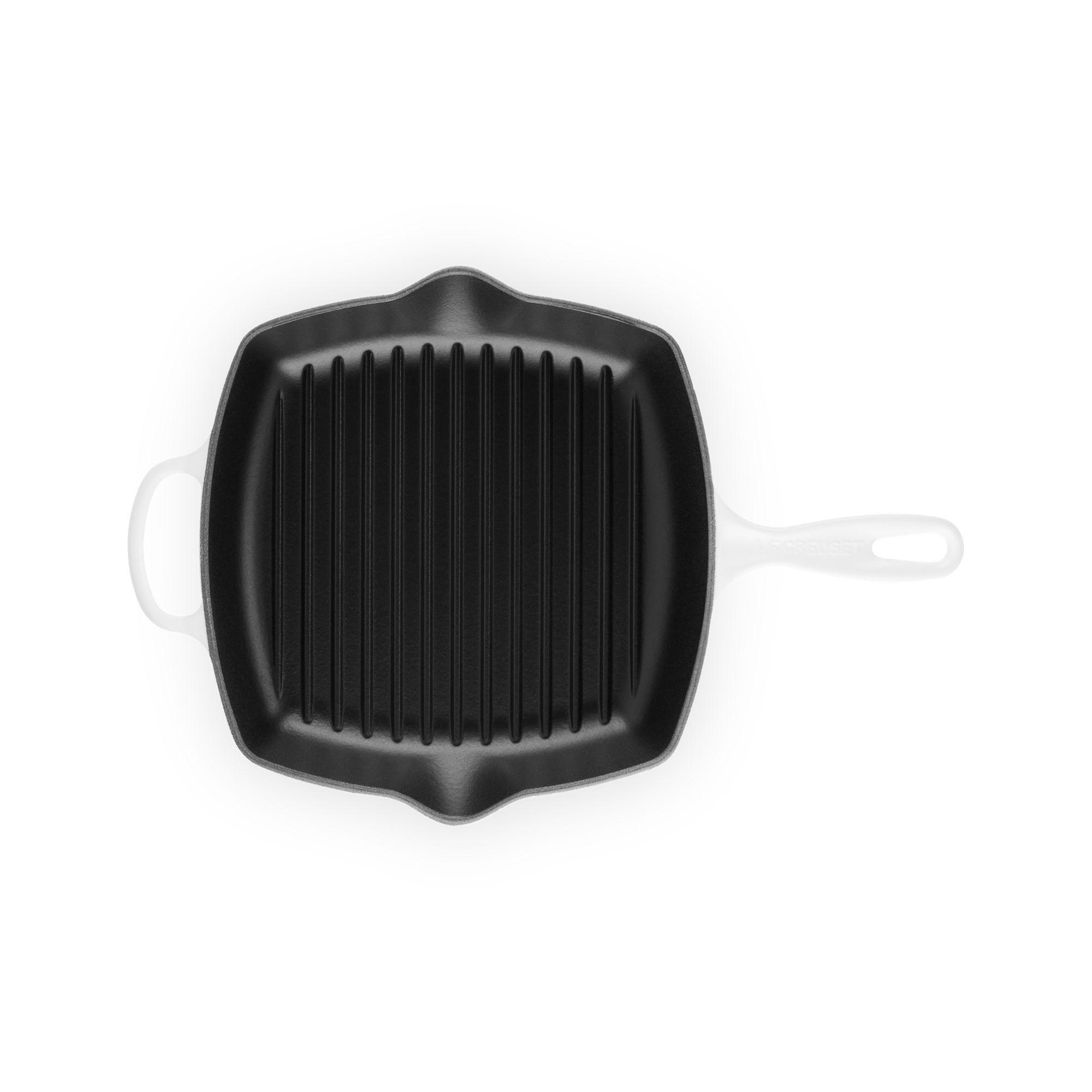 Le Creuset Skillet Grill Cuadrada 26Cm White Hierro-2