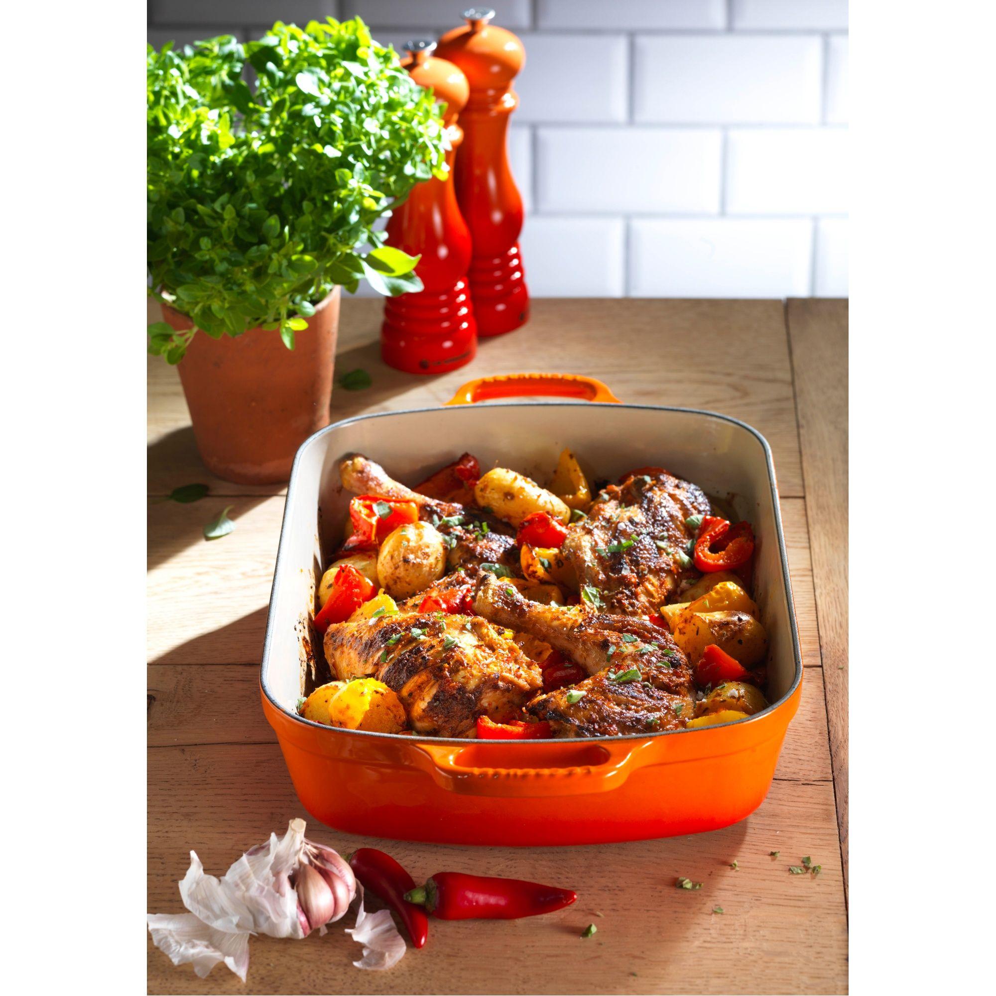 Le Creuset Bandeja Rectangular 37cm Volcánico Hierro-4