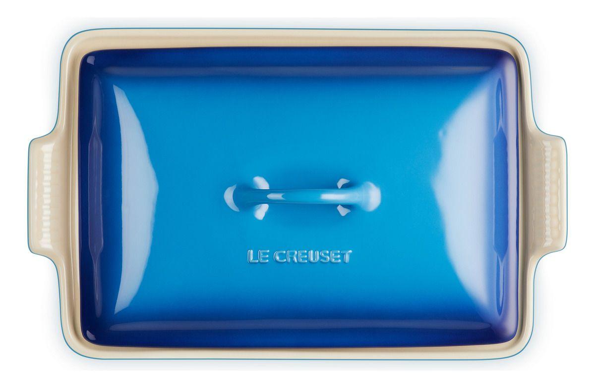 Le Creuset Bandeja Rectangular 33 Cm Con Tapa Azul Azure-2