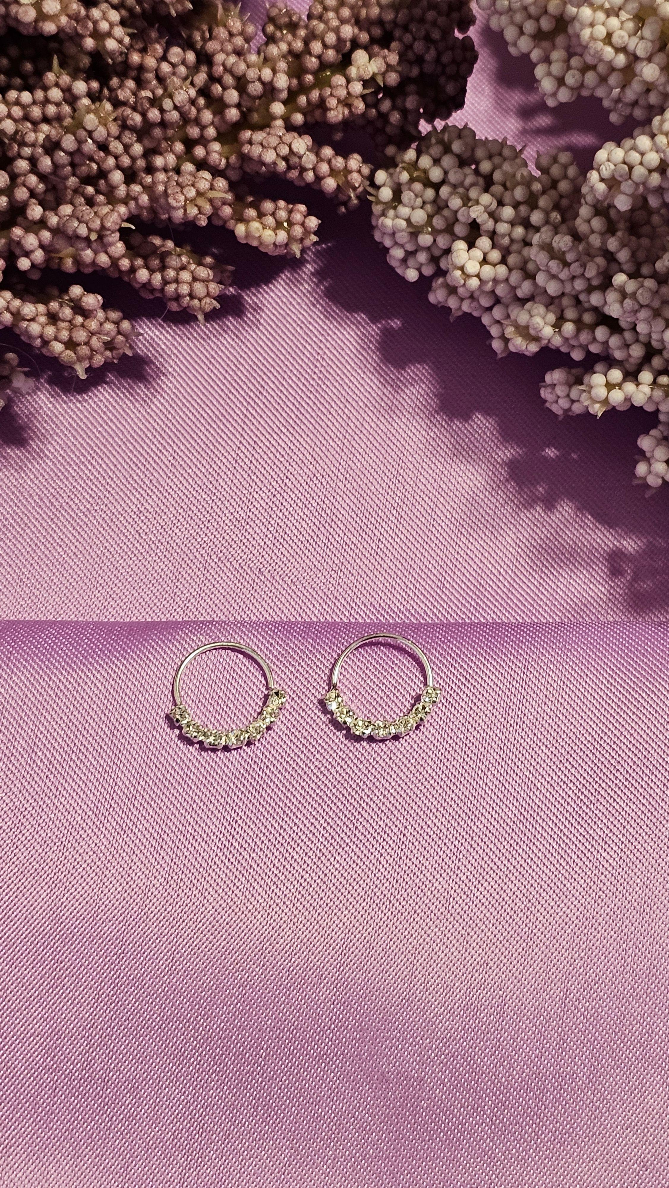 Aro Plata 925 Piercing Con Circones Regalo -1