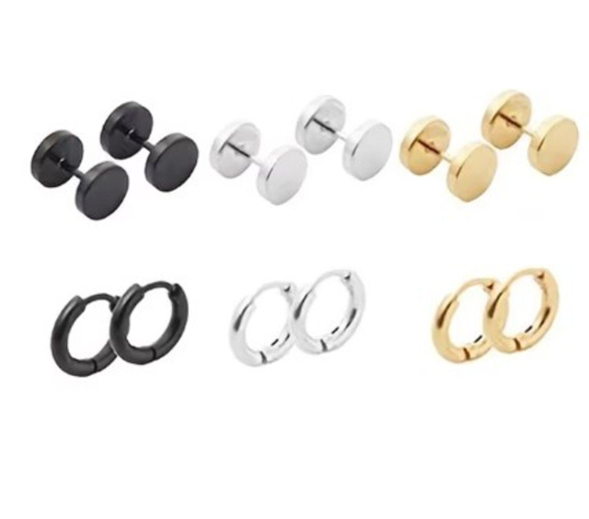 Aro Piercing Falso Pack 6 Pares Acero unisex (12 Unds)-0