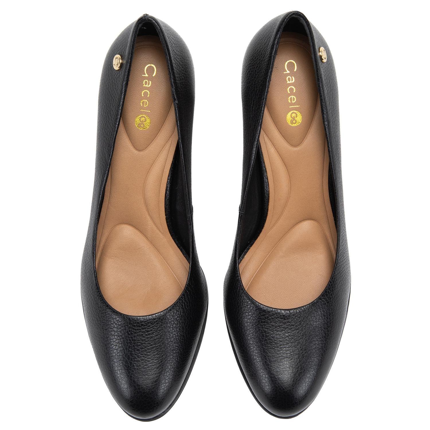 Zapato de cuero mujer Gacel negro Catrina 0661150-3