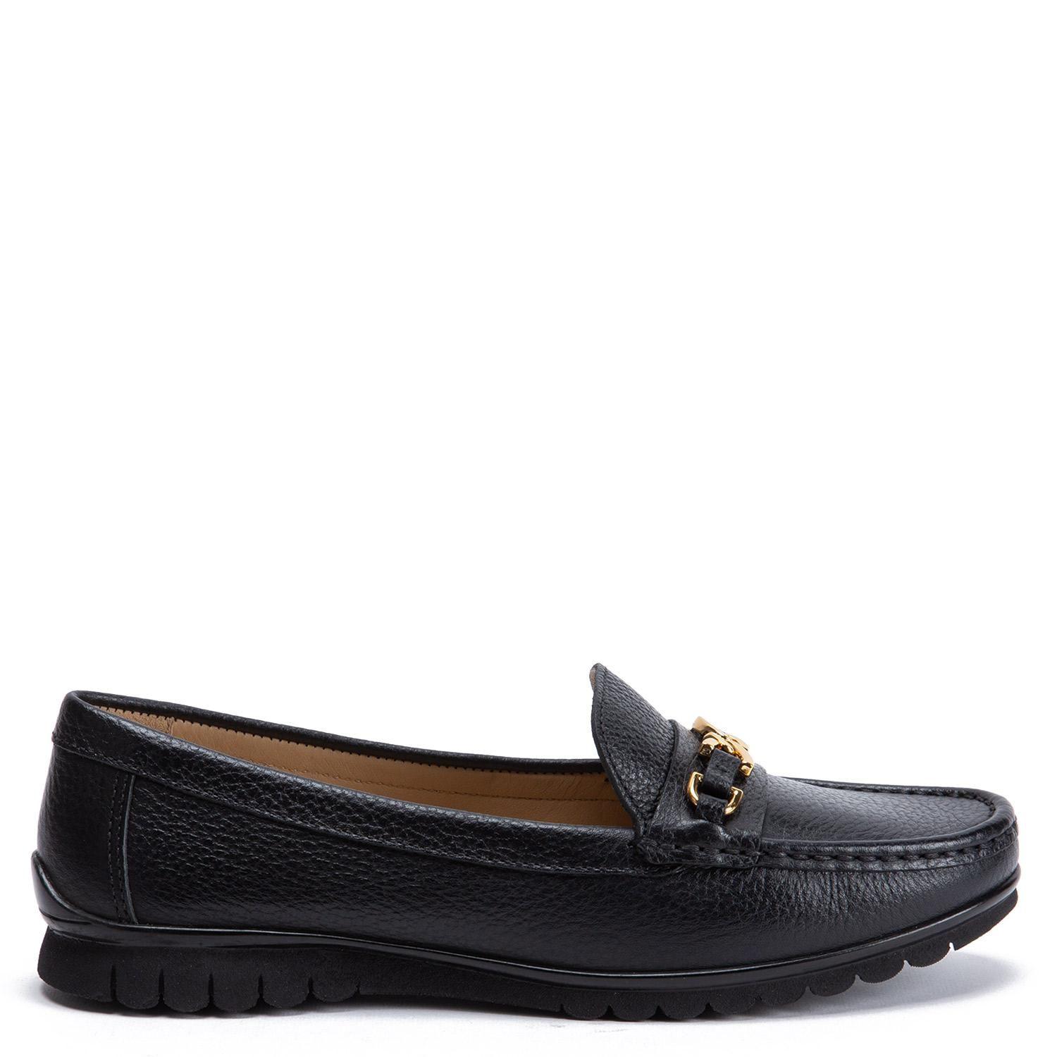 Mocasin de cuero mujer Gacel negro Trini-0
