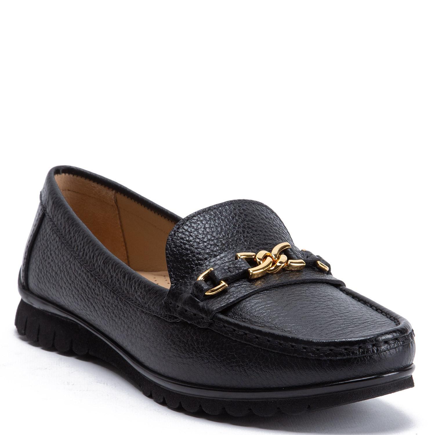 Mocasin de cuero mujer Gacel negro Trini-2