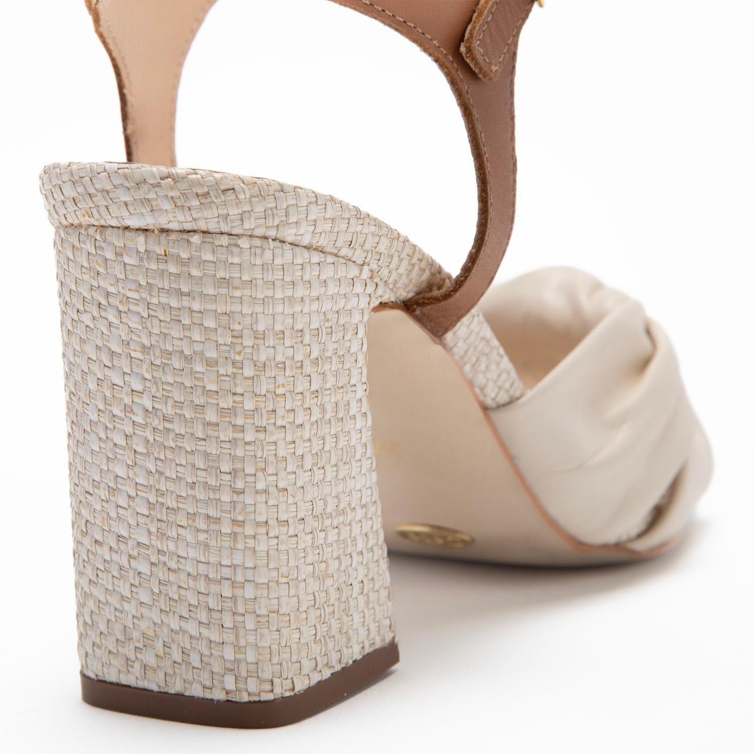 Sandalia de cuero mujer Gacel Off White Judith 0660444-3