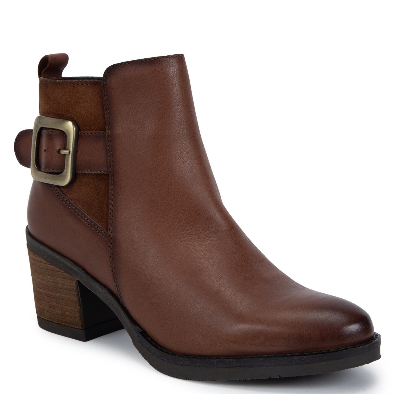 Botin de cuero mujer Gacel tostado Piera-2