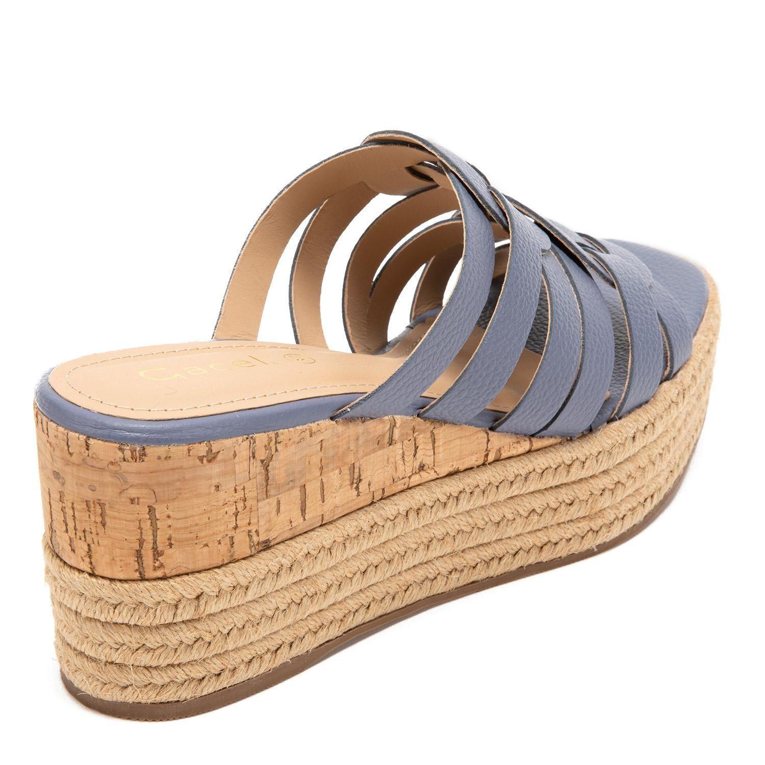 Sandalia de cuero mujer Gacel denim Eduarda 0659518-4