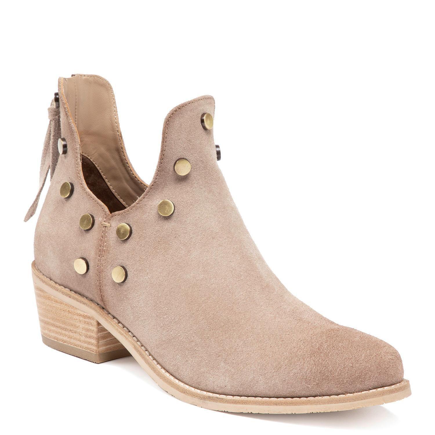 Bootie de cuero mujer Gacel Arena Sheyla 0659737-2