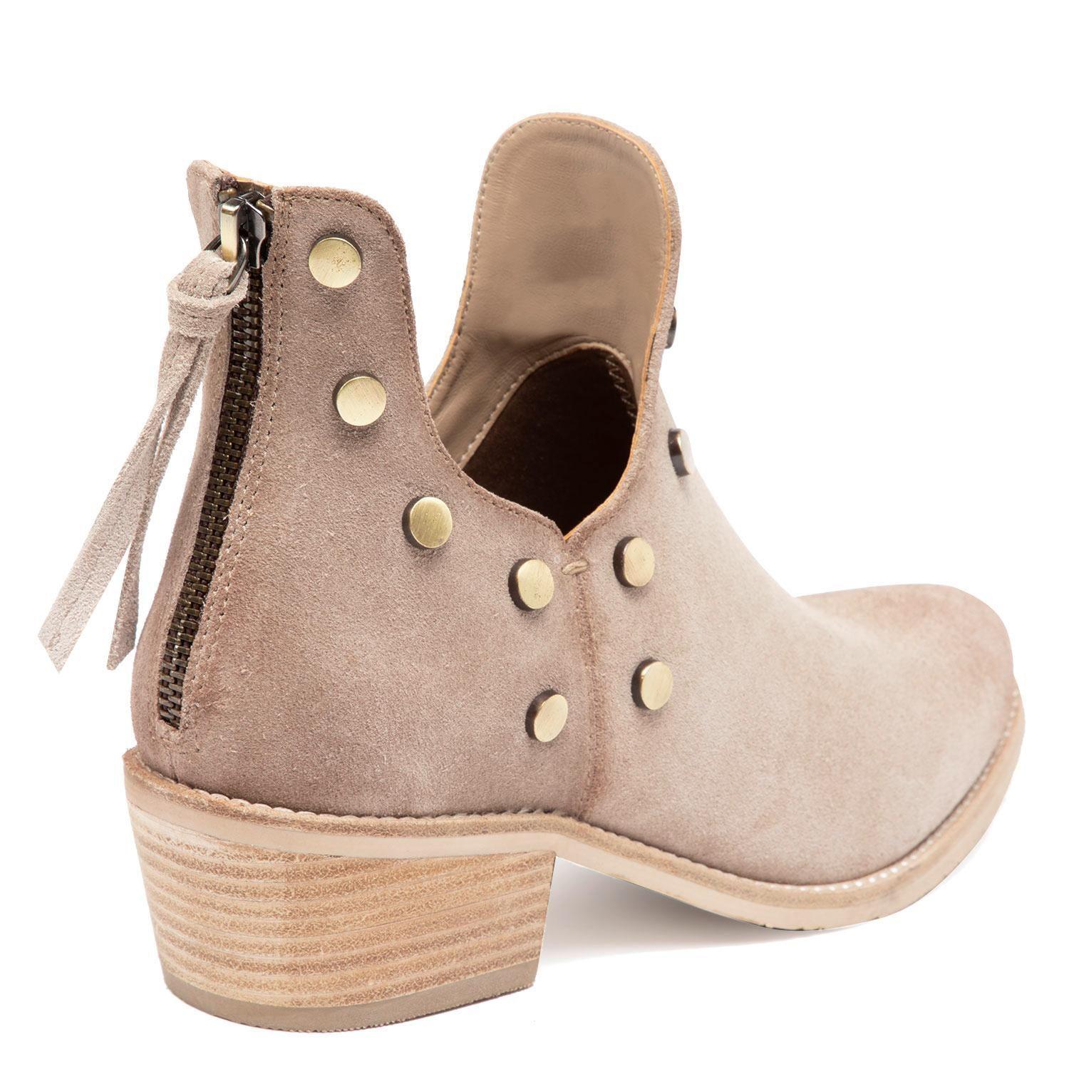 Bootie de cuero mujer Gacel Arena Sheyla 0659737-4