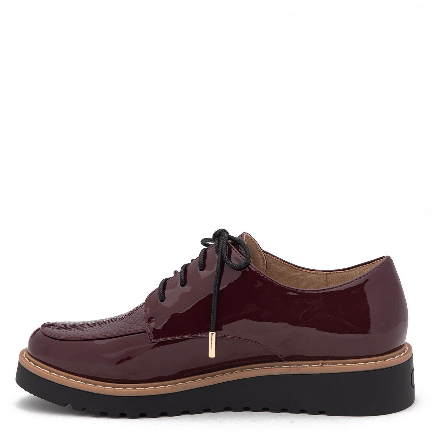 Zapato de cuero mujer Gacel burdeo Eras-2