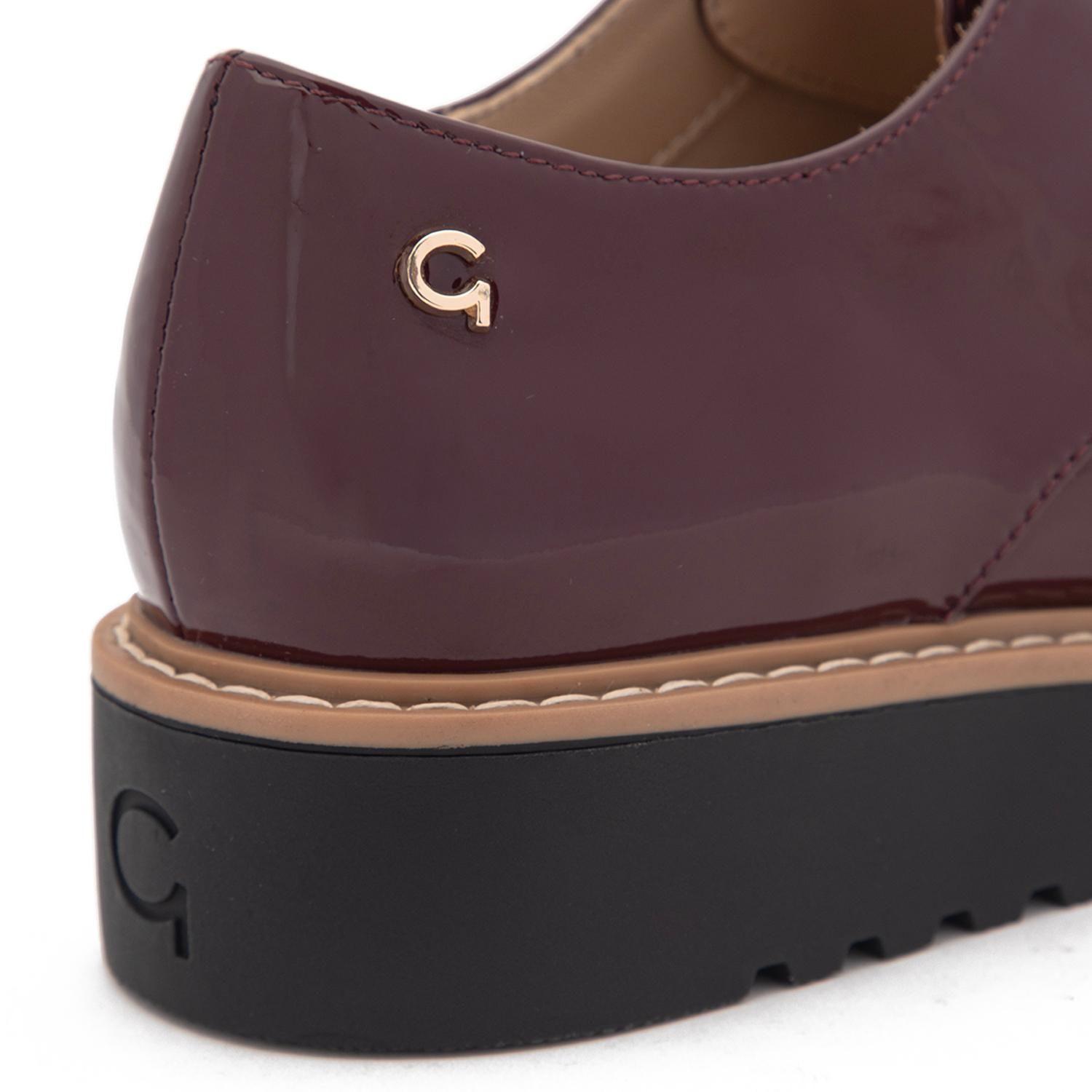 Zapato de cuero mujer Gacel burdeo Eras-6