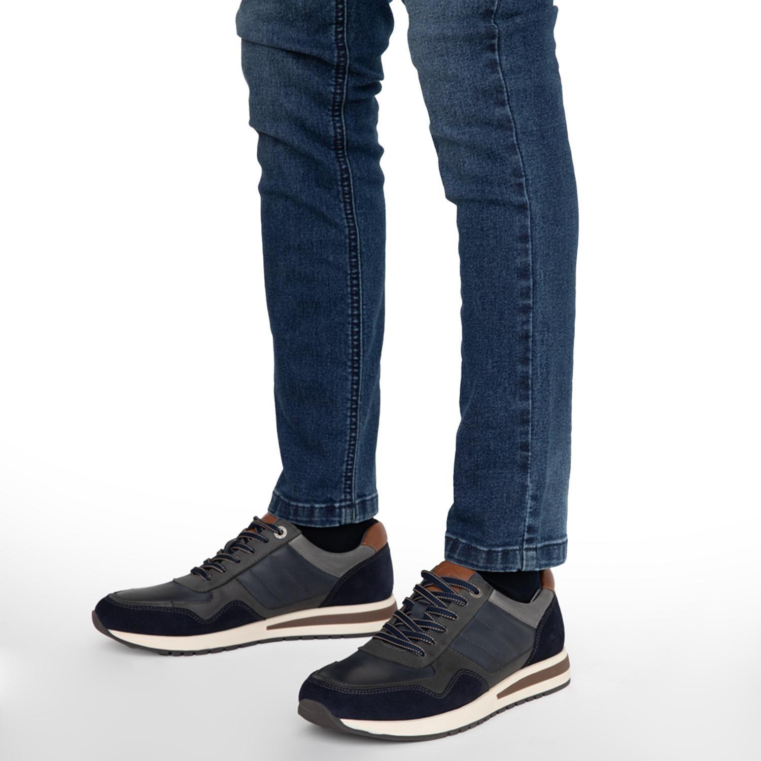 Zapatilla de cuero hombre Guante marino Pekin-1
