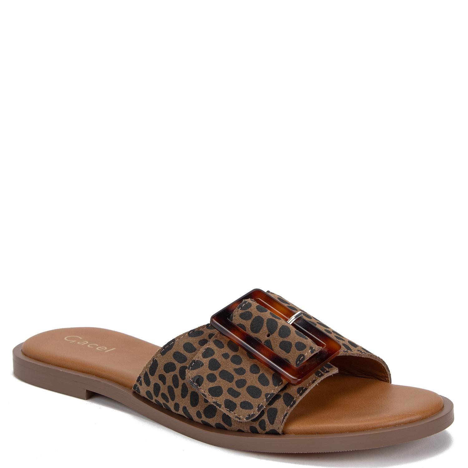 Sandalia de cuero mujer Gacel leopardo Carli 0661516-2