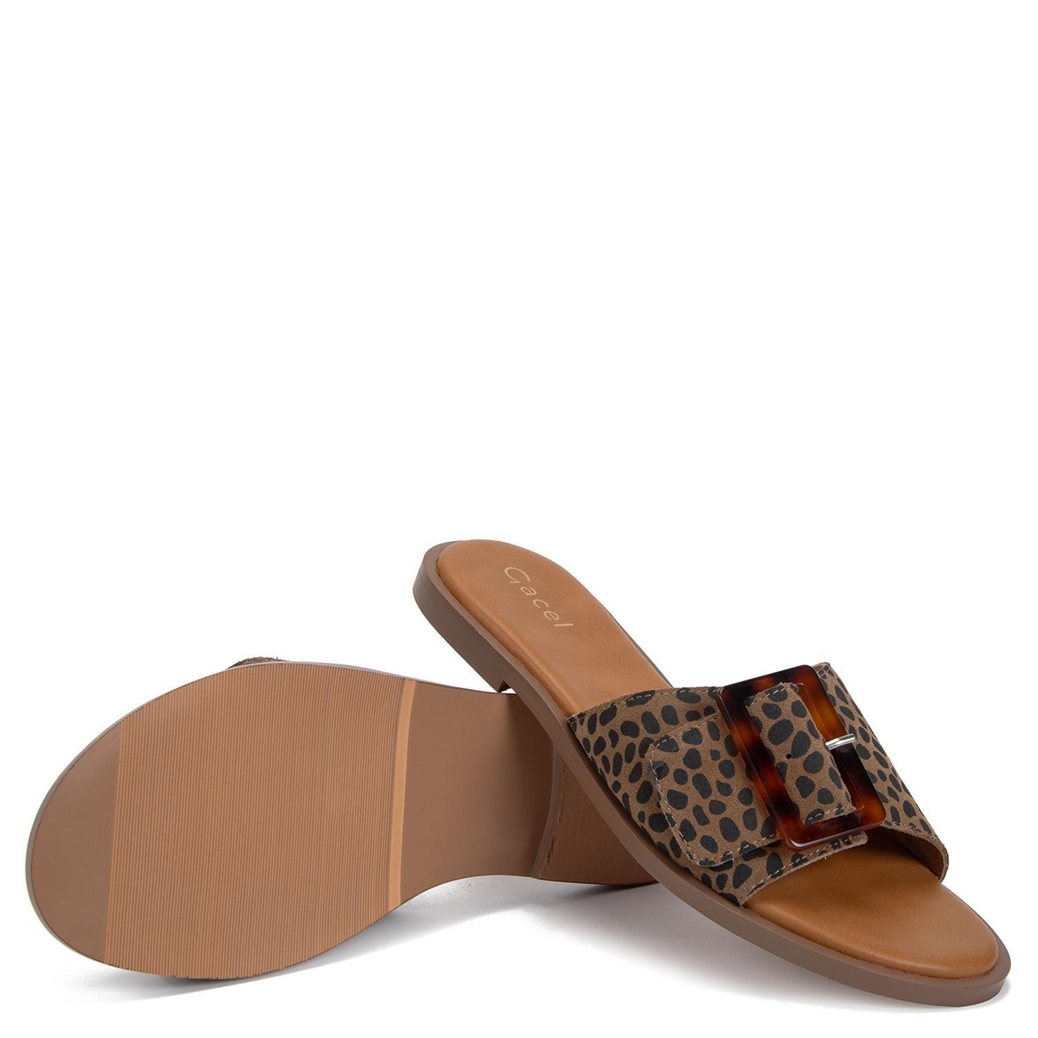 Sandalia de cuero mujer Gacel leopardo Carli 0661516-3