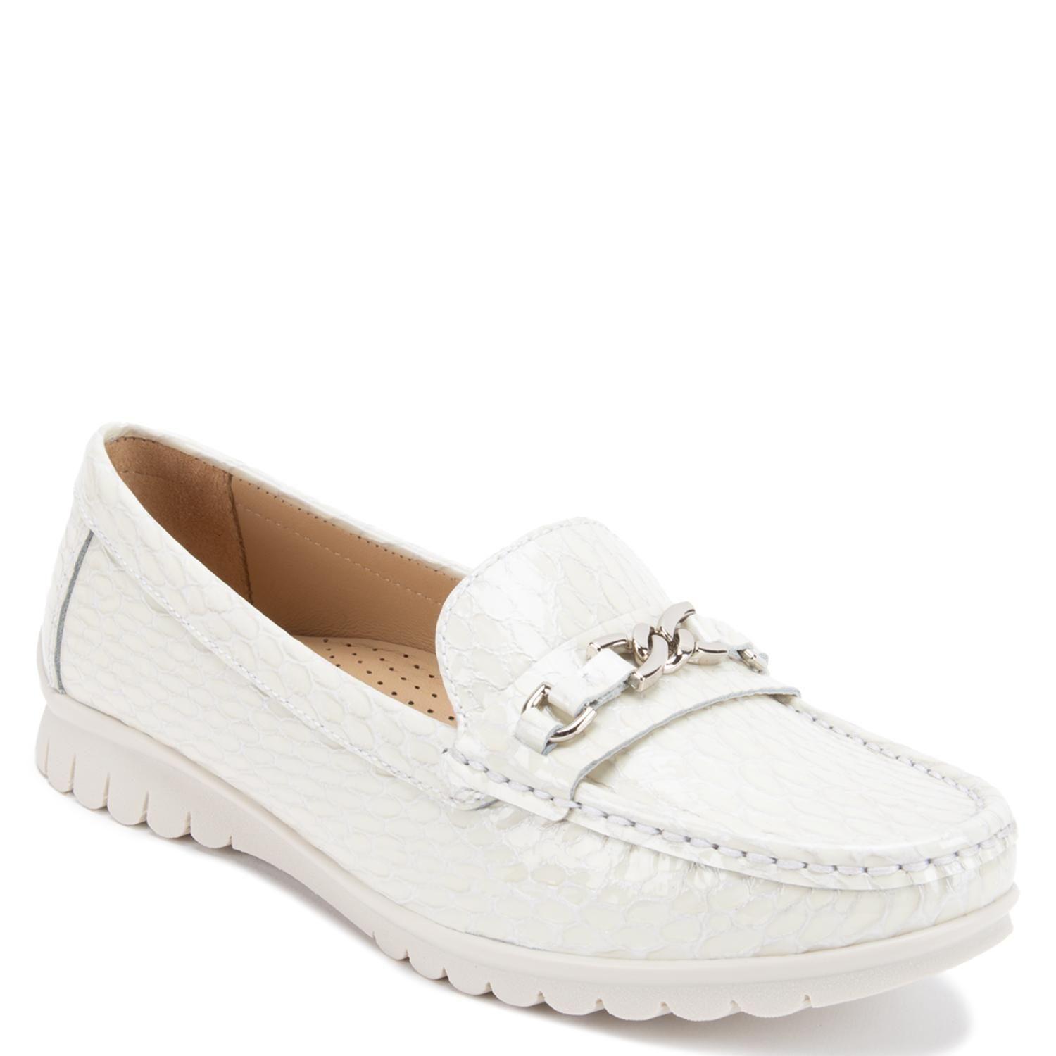 Mocasin de cuero mujer Gacel blanco Trini-2
