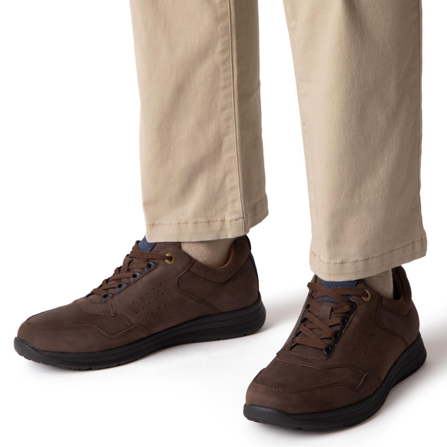 Zapato de cuero hombre Guante café Calcuta-1