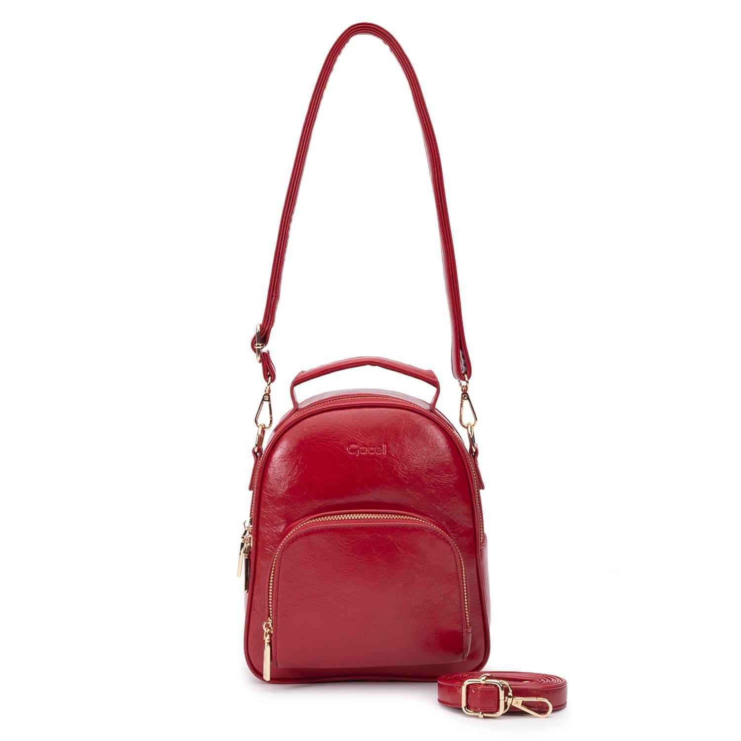 Mochila mujer Gacel rojo pequeña-4
