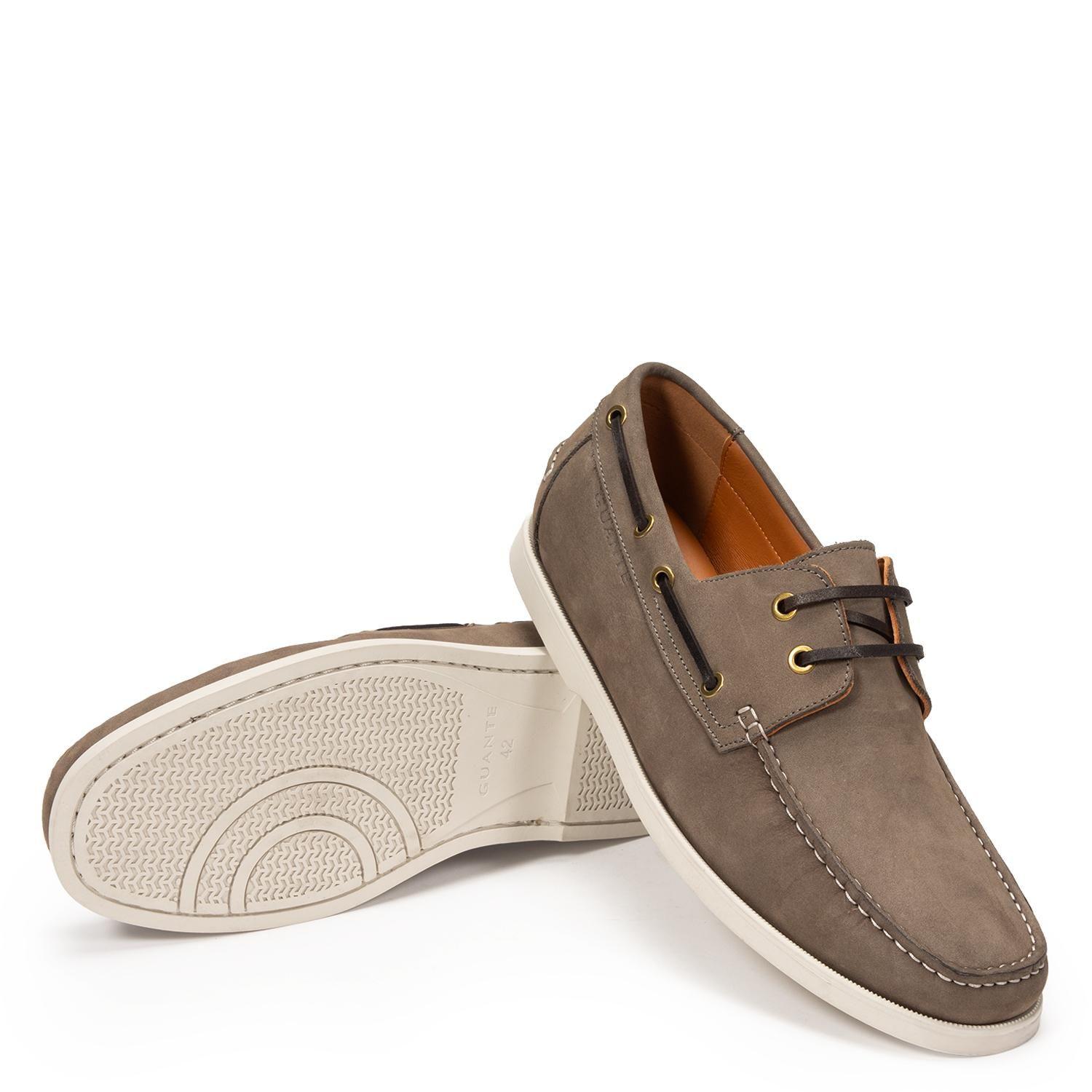Mocasin de cuero hombre Guante gris Llanes 0036515-4