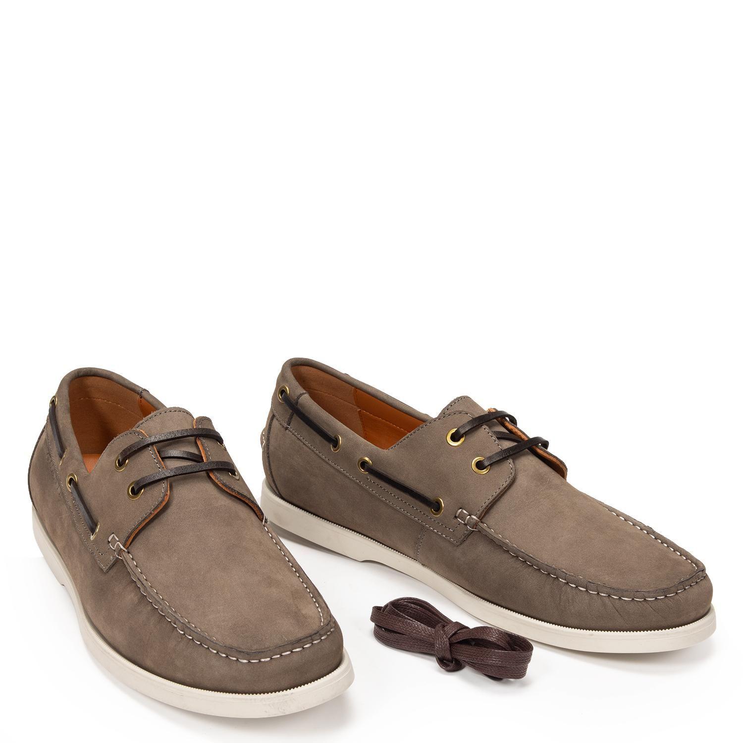 Mocasin de cuero hombre Guante gris Llanes 0036515-6